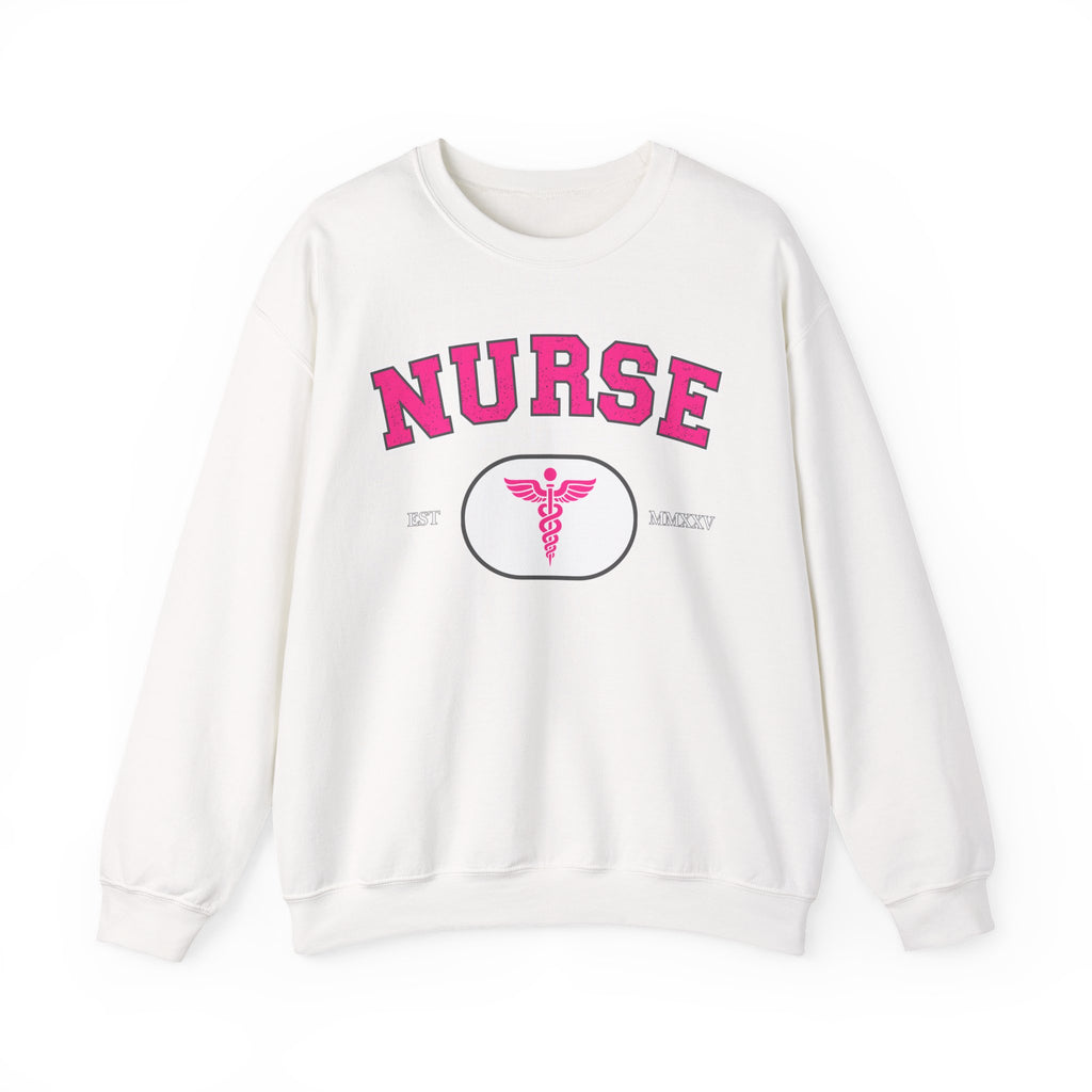 Pink Nurse Sweatshirt | Cozy Crewneck for Healthcare Heroes, Gift for Nurses, Medical Apparel, Nurse Appreciation Week, Graduation Gift