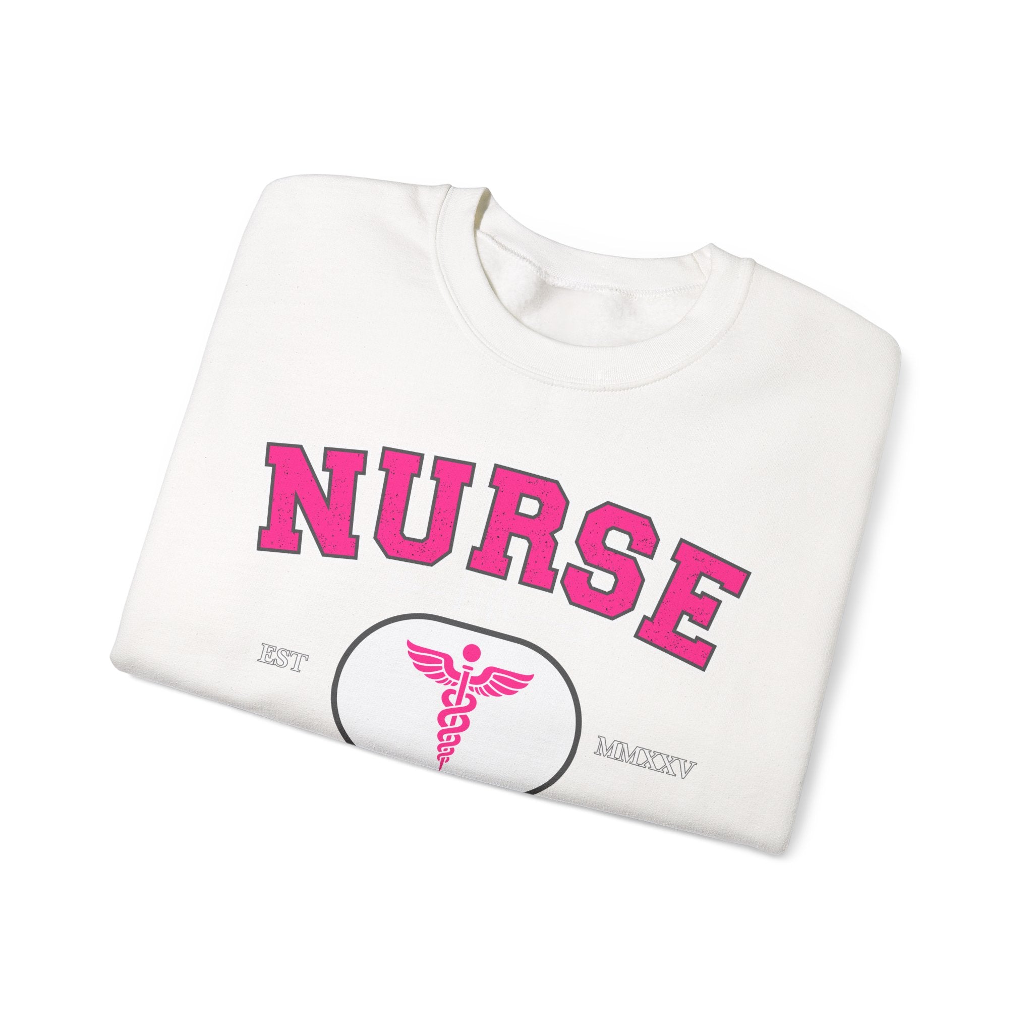 Pink Nurse Sweatshirt | Cozy Crewneck for Healthcare Heroes, Gift for Nurses, Medical Apparel, Nurse Appreciation Week, Graduation Gift