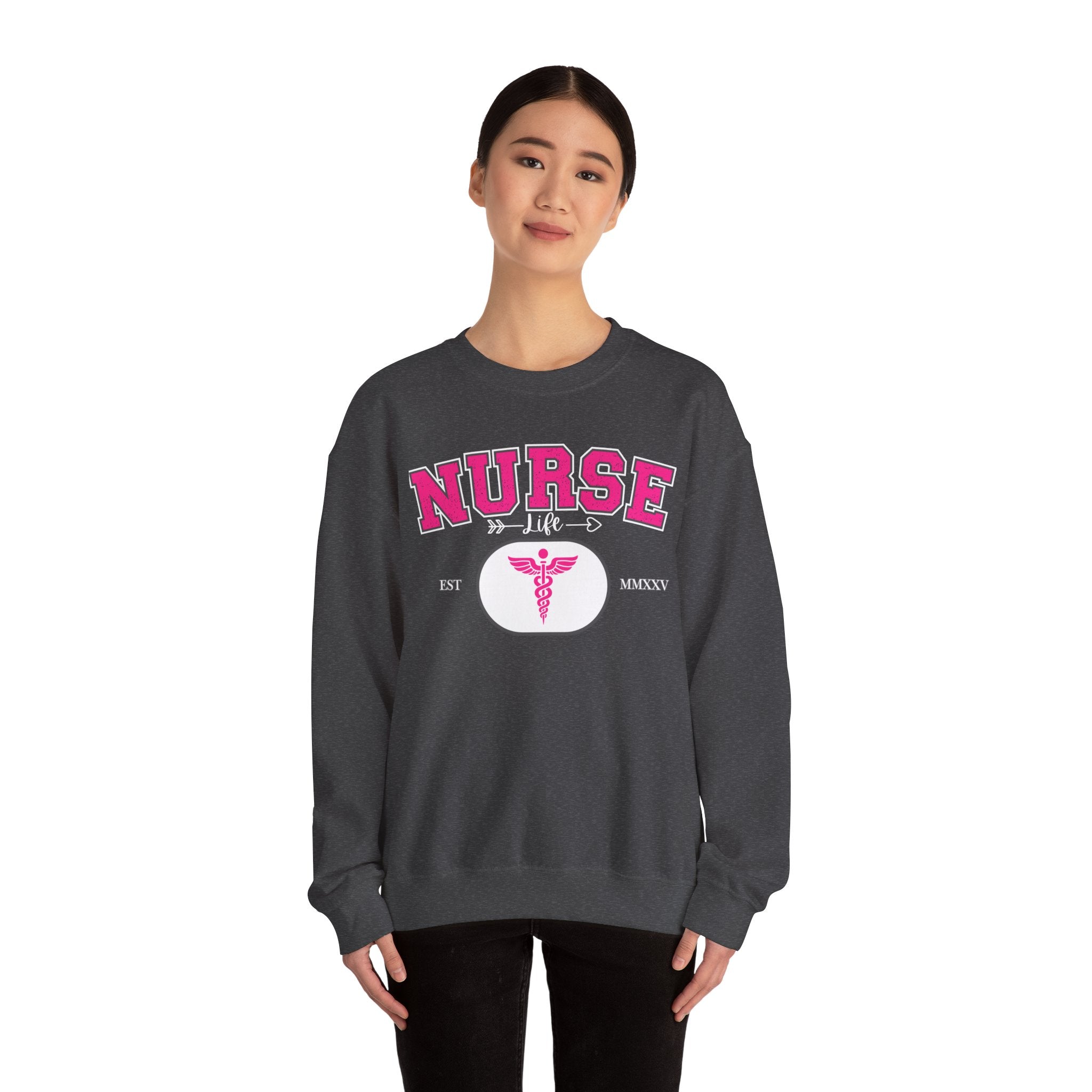 Pink Nurse Sweatshirt | Cozy Crewneck for Healthcare Heroes, Gift for Nurses, Medical Apparel, Nurse Appreciation Week, Graduation Gift