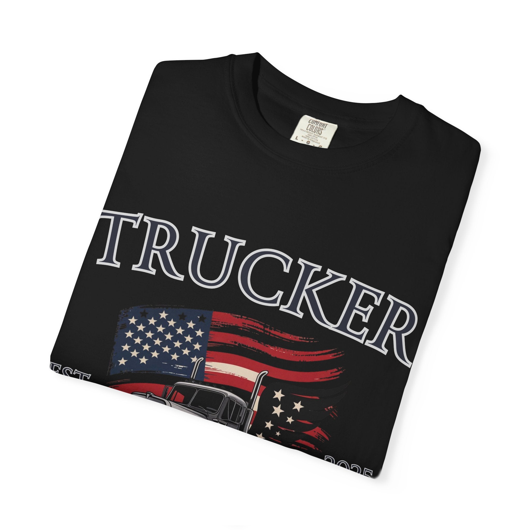 Vintage Trucker T-Shirt, Perfect for Truck Drivers, Trucking Enthusiasts, Proud America Apparel, Gift for Father's Day, Independence Day