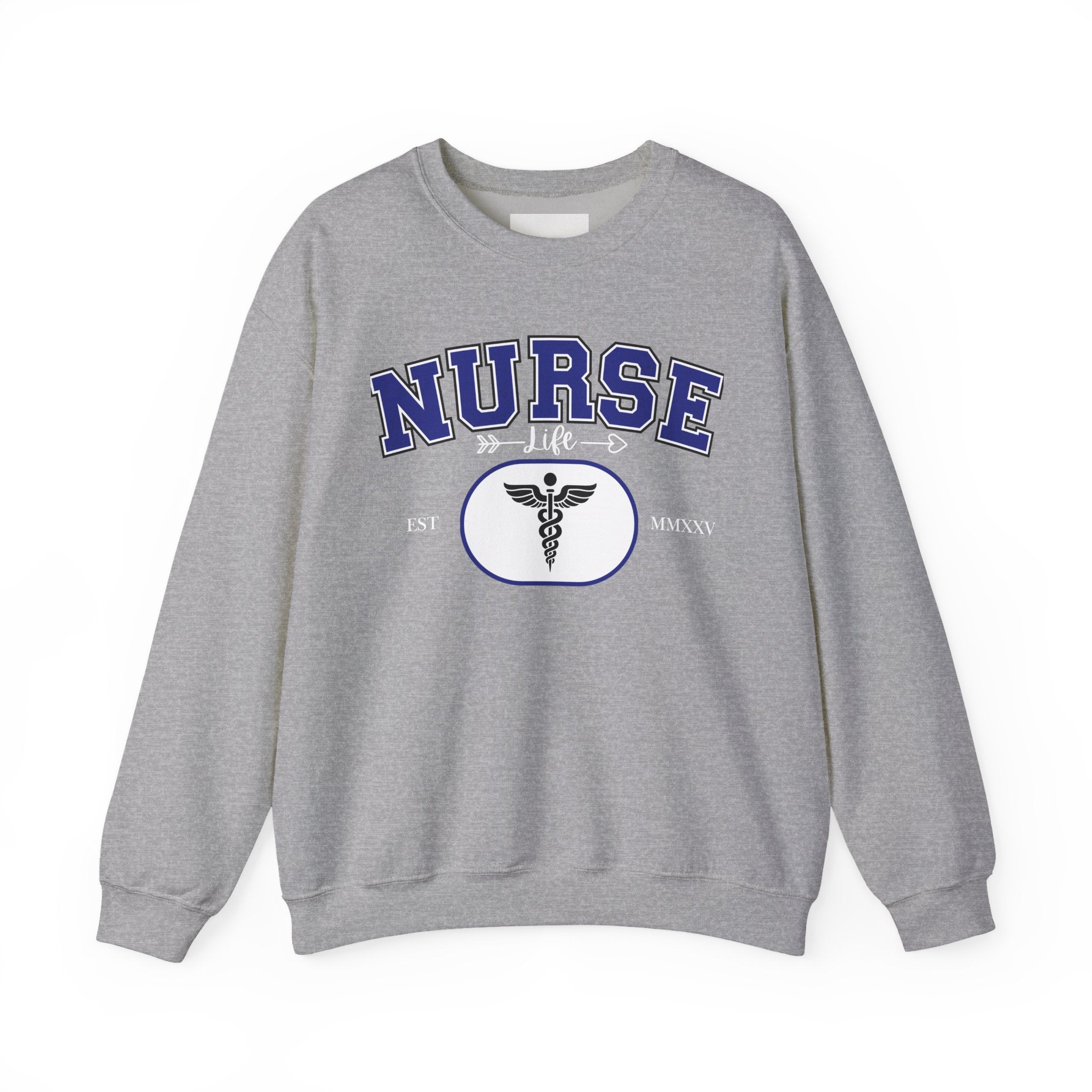 Nurse Life Crewneck Sweatshirt, Comfortable Gift for Nurses, Medical Apparel, Nursing Graduation Gift, Cozy Casual Wear
