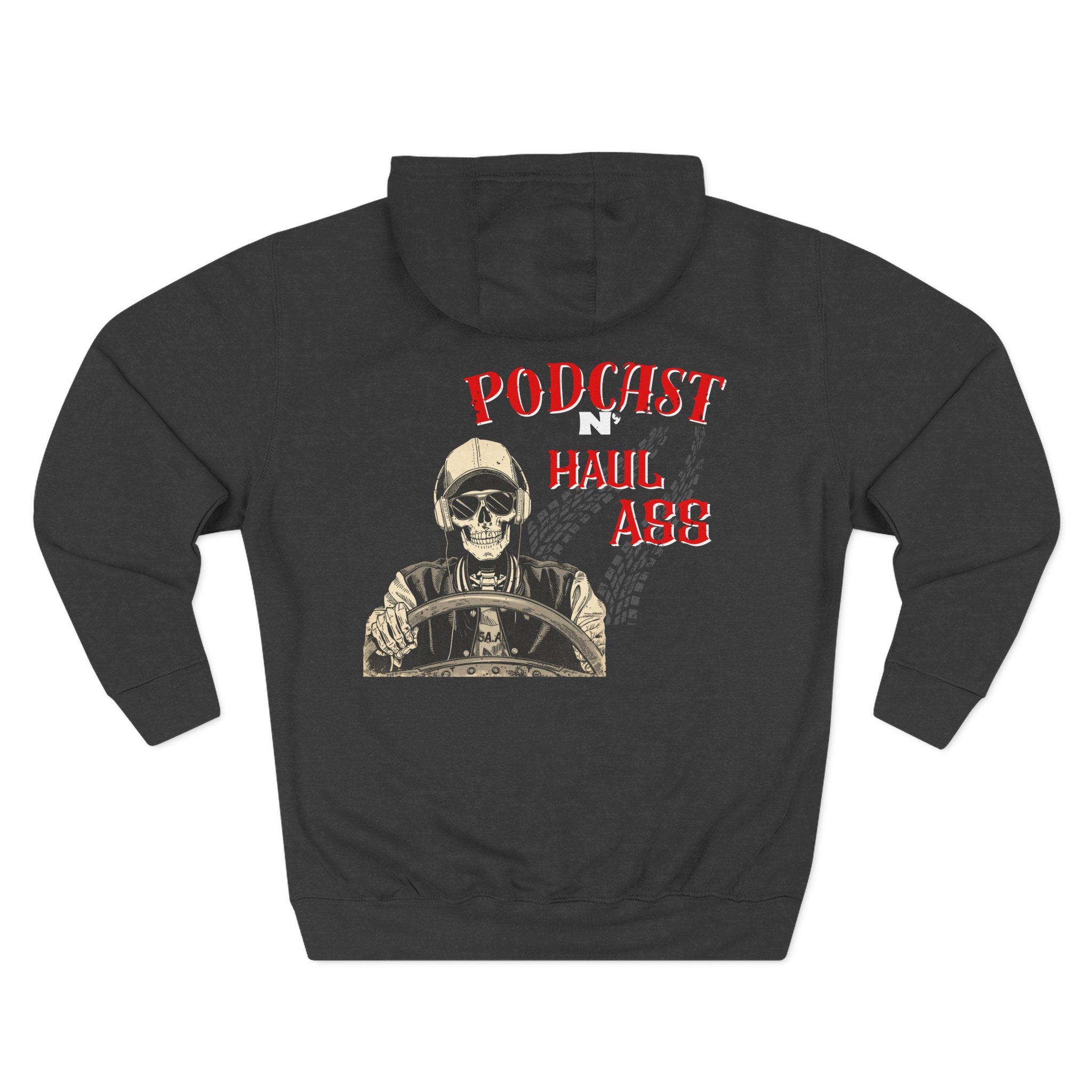 Trucking Podcast Haul Ass Fleece Hoodie, Cozy Streetwear, Gift for Podcast Lovers, Casual Wear, Trendy Hoodie, Comfortable Layer