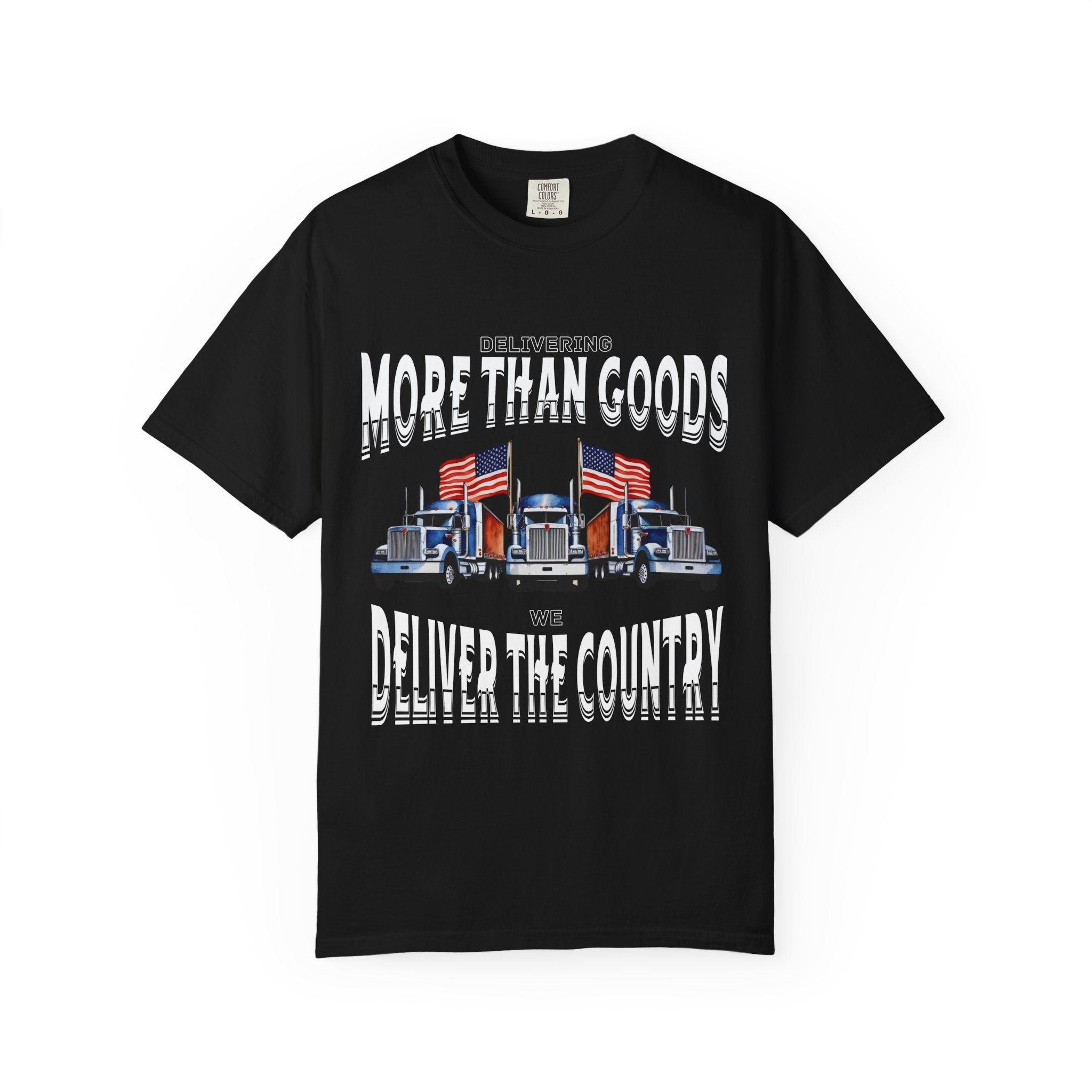Patriotic Truck Tee, Unisex Garment-Dyed T-shirt for Truck Lovers, Freedom, Americana, Casual Wear, Independence Day