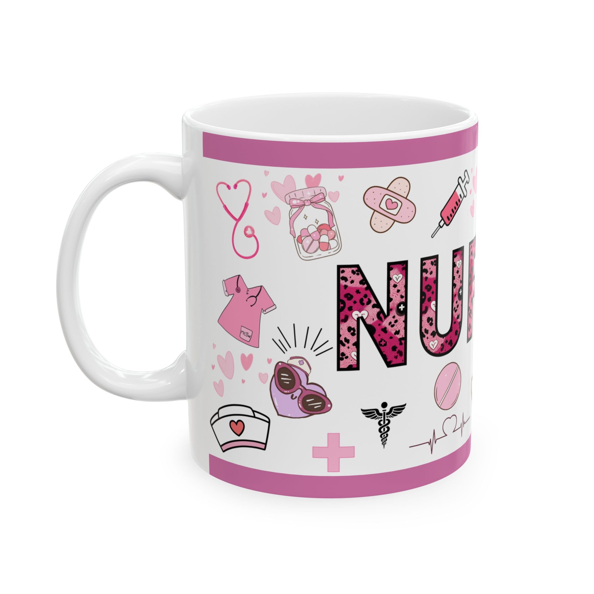 Nurse Ceramic Mug, Cute Nurse Gift, Healthcare Worker Coffee Cup, Gift for Nurses, Nurses Week Celebration