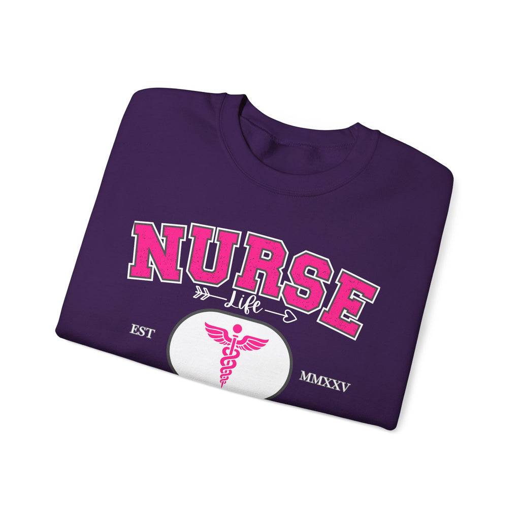 Pink Nurse Sweatshirt | Cozy Crewneck for Healthcare Heroes, Gift for Nurses, Medical Apparel, Nurse Appreciation Week, Graduation Gift