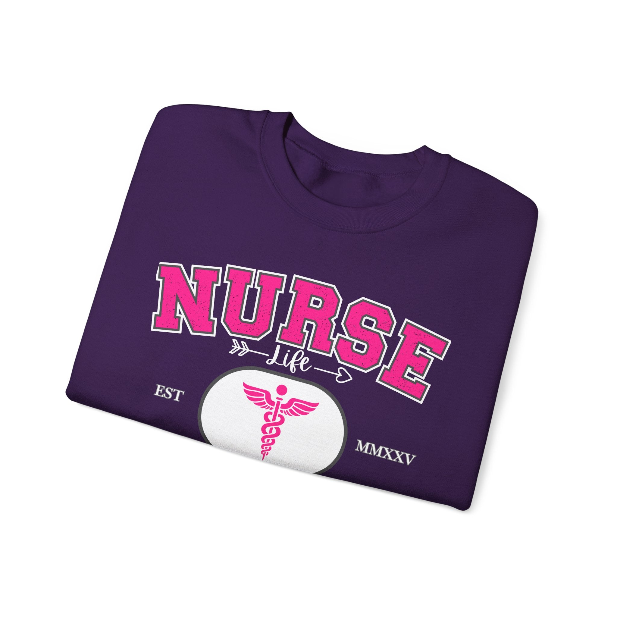 Pink Nurse Sweatshirt | Cozy Crewneck for Healthcare Heroes, Gift for Nurses, Medical Apparel, Nurse Appreciation Week, Graduation Gift