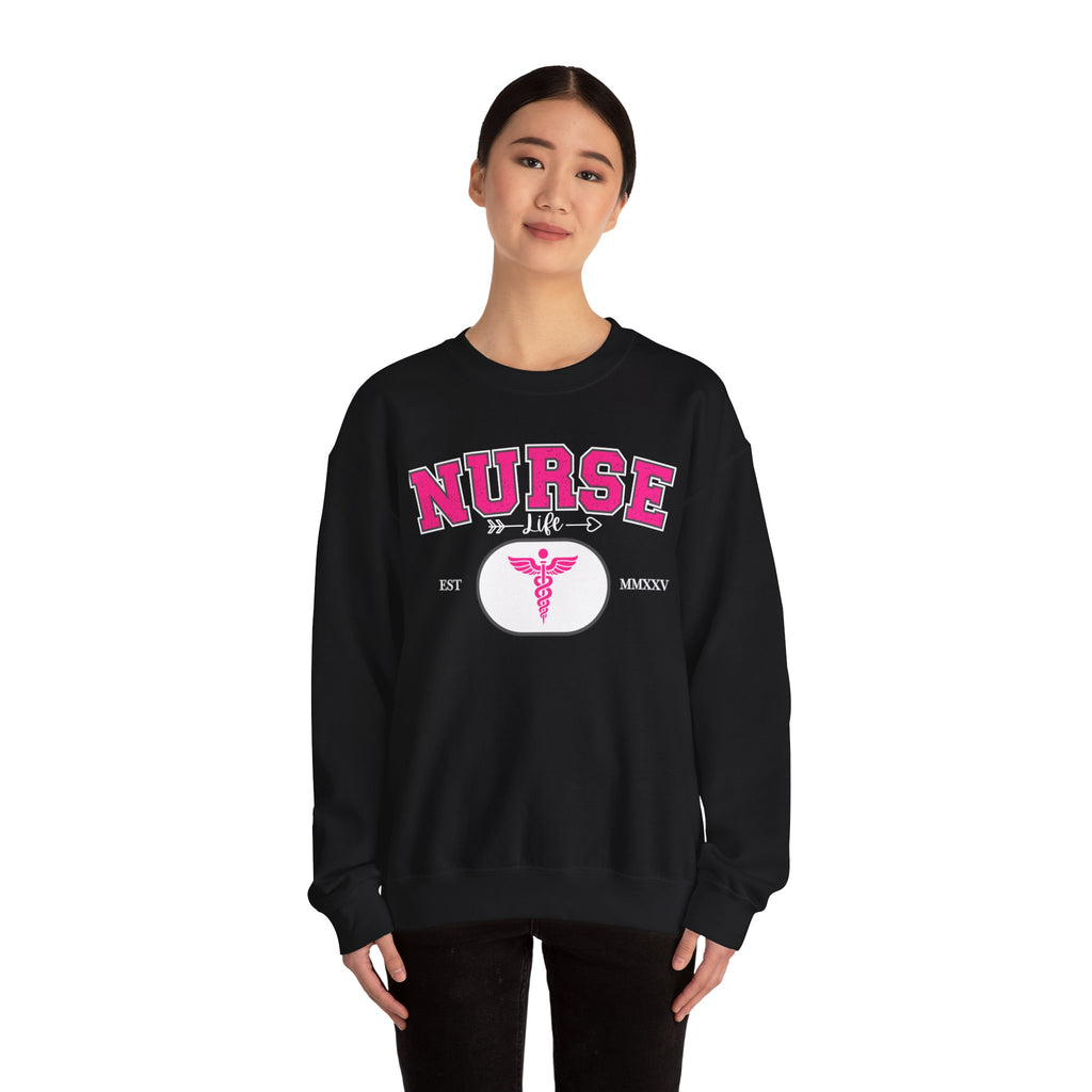Pink Nurse Sweatshirt | Cozy Crewneck for Healthcare Heroes, Gift for Nurses, Medical Apparel, Nurse Appreciation Week, Graduation Gift