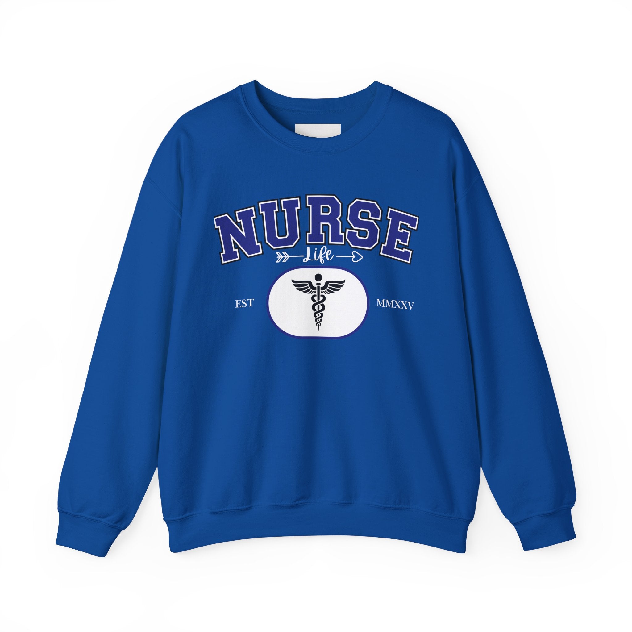 Nurse Life Crewneck Sweatshirt, Comfortable Gift for Nurses, Medical Apparel, Nursing Graduation Gift, Cozy Casual Wear