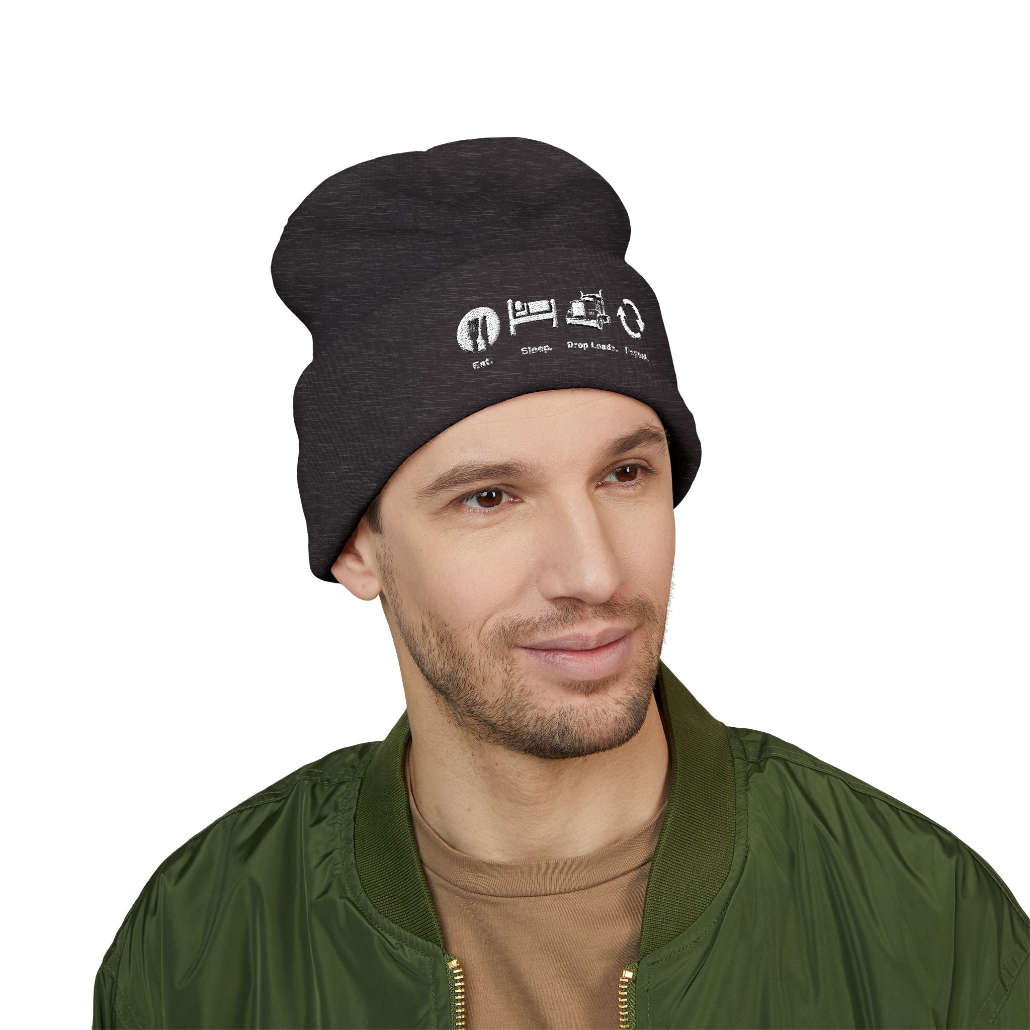 Embroidered Truck Driver Beanie