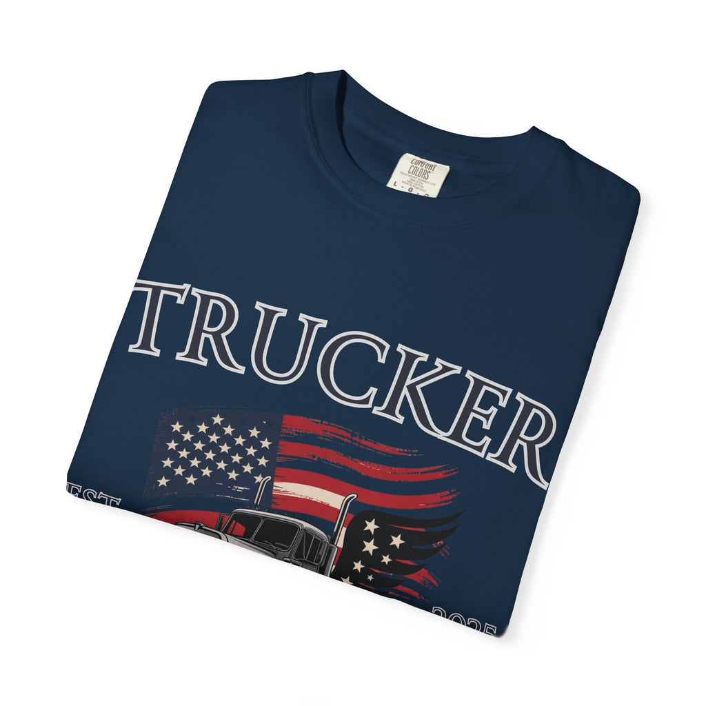Vintage Trucker T-Shirt, Perfect for Truck Drivers, Trucking Enthusiasts, Proud America Apparel, Gift for Father's Day, Independence Day