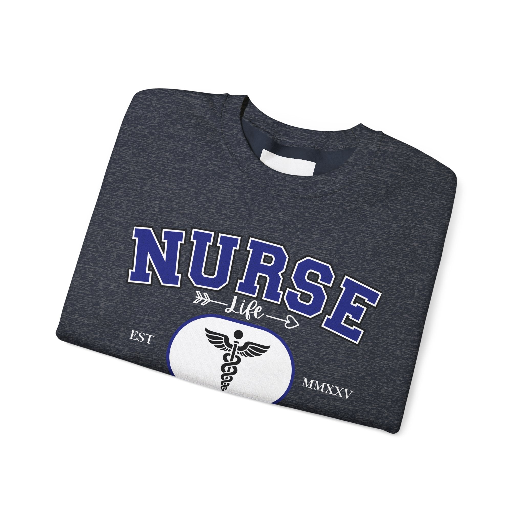 Nurse Life Crewneck Sweatshirt, Comfortable Gift for Nurses, Medical Apparel, Nursing Graduation Gift, Cozy Casual Wear