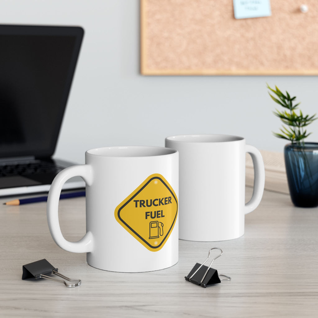 Funny Trucker Ceramic Mug -Gift for Coffee Lovers, Unique Kitchen Decor, Office Essentials, Hilarious Humor