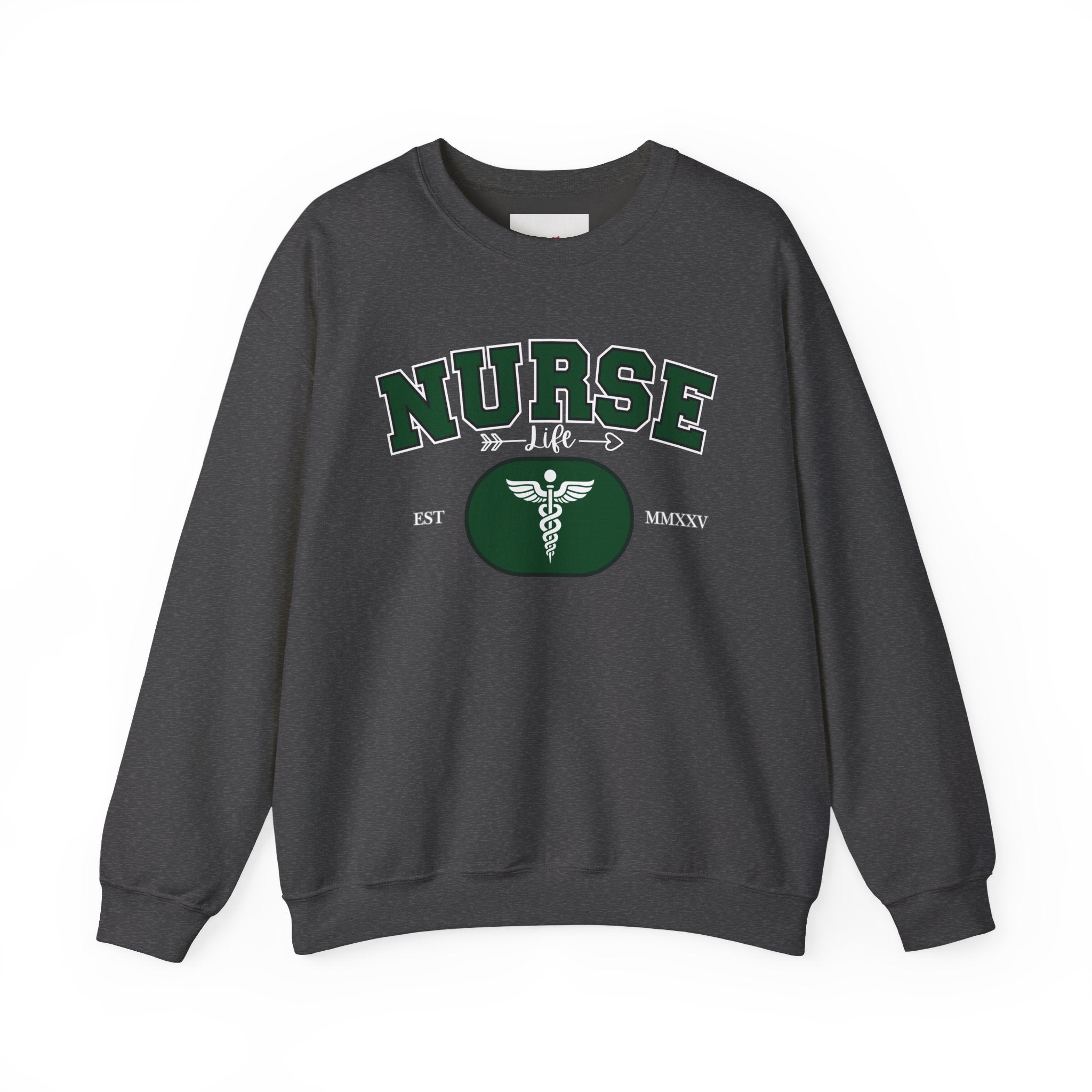 Green Nurse Crewneck Sweatshirt | Cozy Gift for Nurses, Medical Appreciation Day, Healthcare Apparel, Nursing School Gift