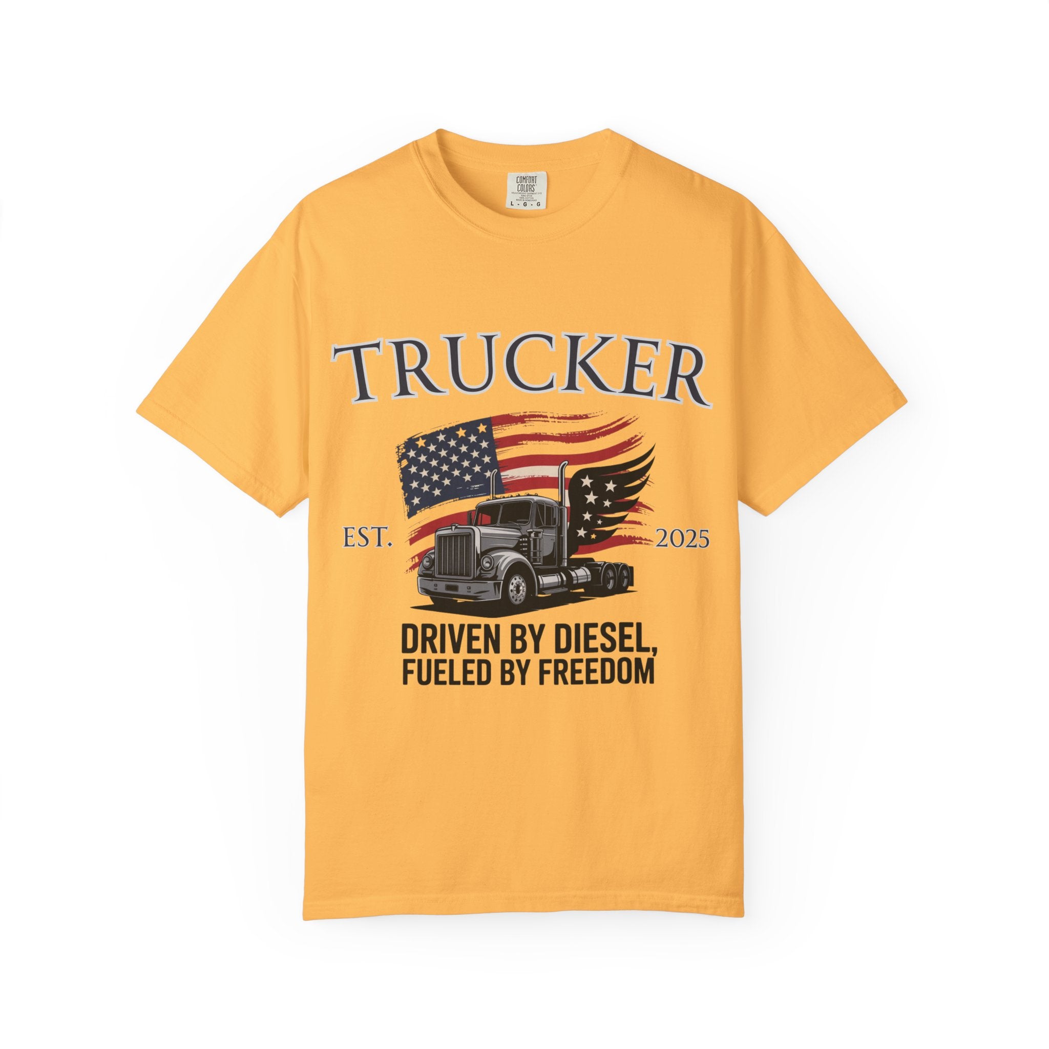 Vintage Trucker T-Shirt, Perfect for Truck Drivers, Trucking Enthusiasts, Proud America Apparel, Gift for Father's Day, Independence Day