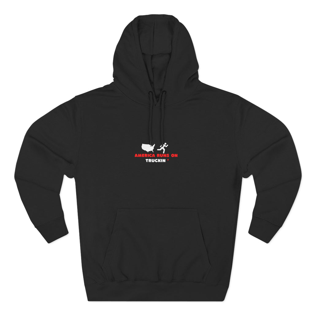 America Runs On Fleece Hoodie, Cozy Hoodie, Warm Winter Apparel, Gift for Him, Casual Fashion, Running Motivation