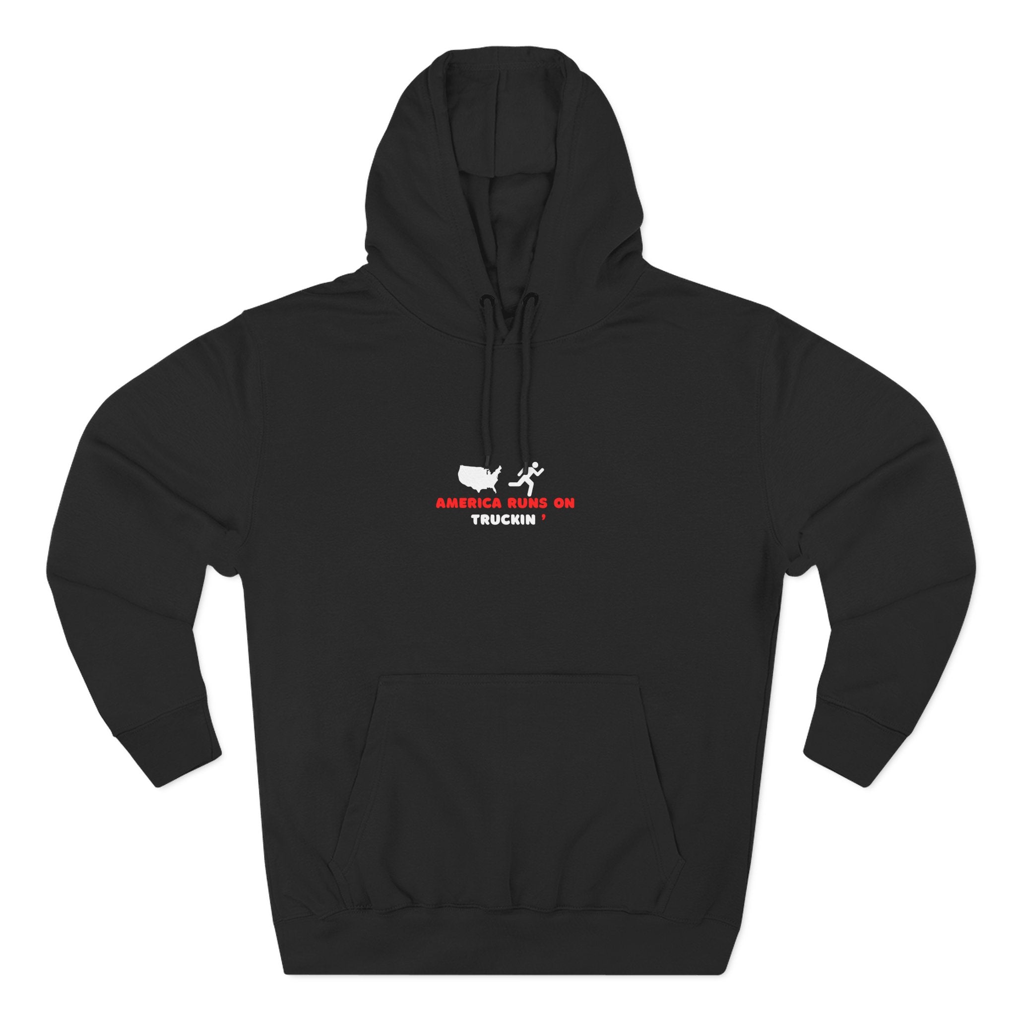 America Runs On Fleece Hoodie, Cozy Hoodie, Warm Winter Apparel, Gift for Him, Casual Fashion, Running Motivation