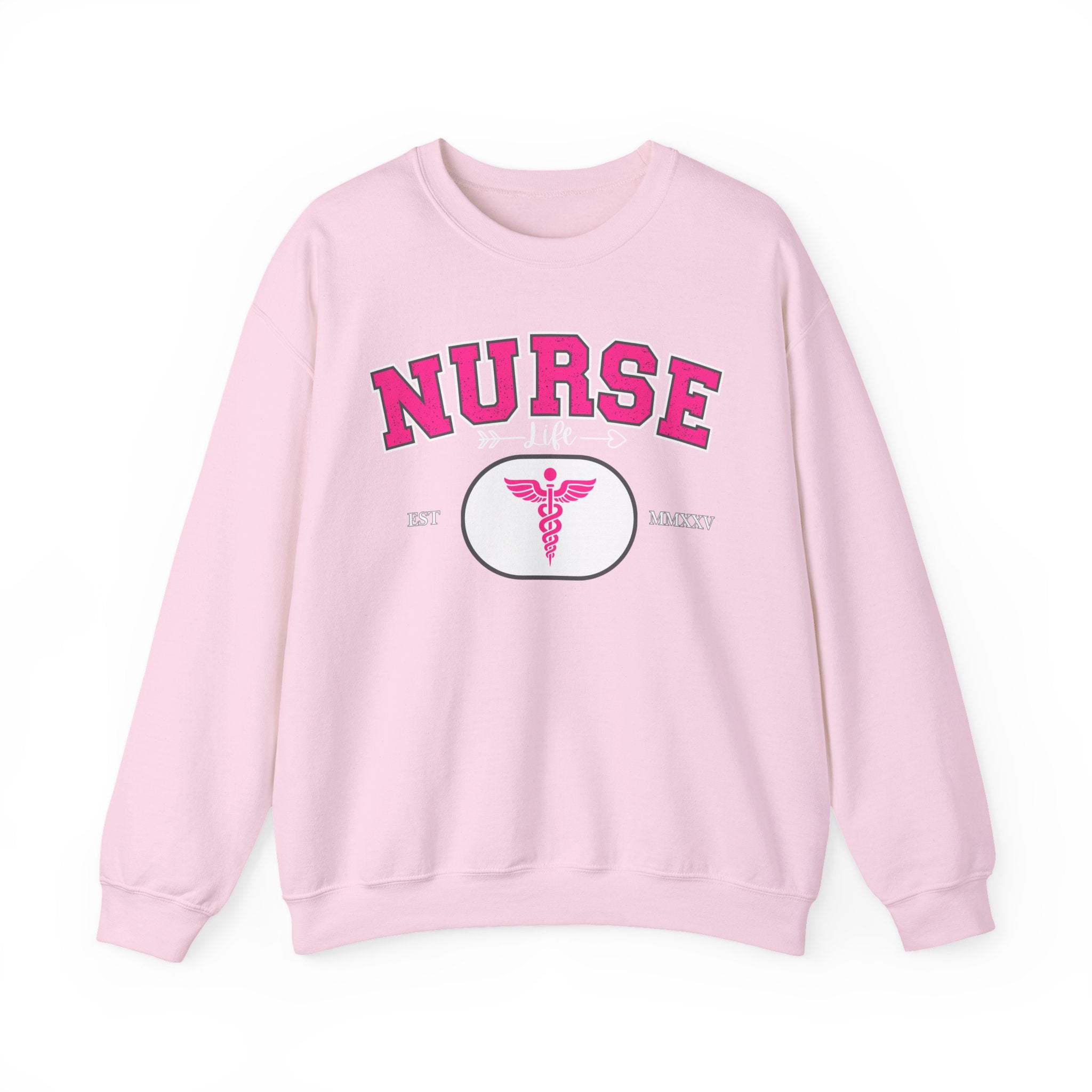 Pink Nurse Sweatshirt | Cozy Crewneck for Healthcare Heroes, Gift for Nurses, Medical Apparel, Nurse Appreciation Week, Graduation Gift