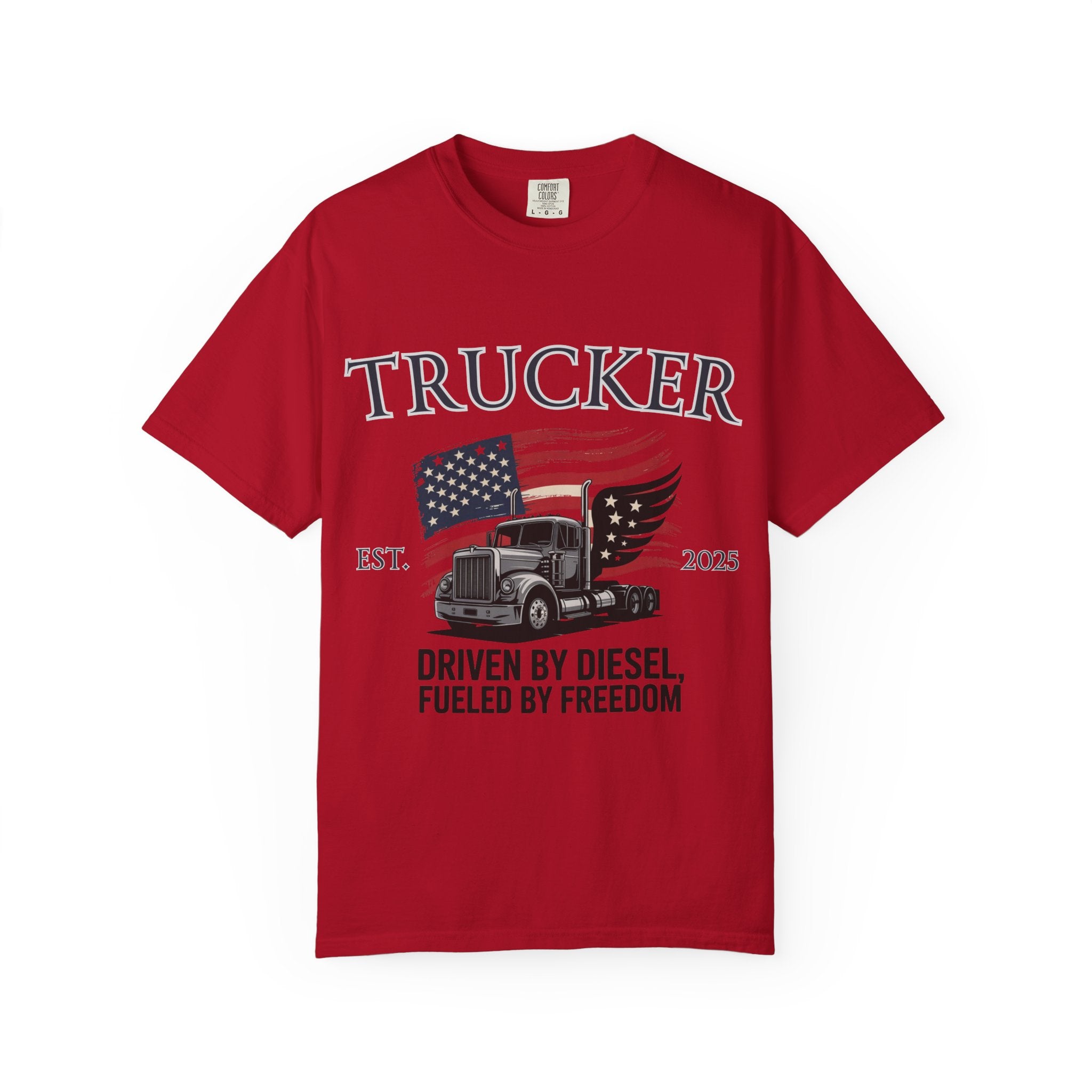 Vintage Trucker T-Shirt, Perfect for Truck Drivers, Trucking Enthusiasts, Proud America Apparel, Gift for Father's Day, Independence Day