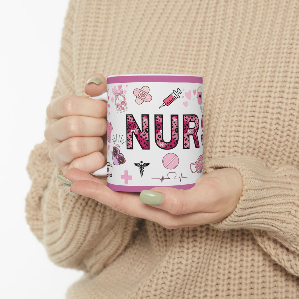 Nurse Ceramic Mug, Cute Nurse Gift, Healthcare Worker Coffee Cup, Gift for Nurses, Nurses Week Celebration