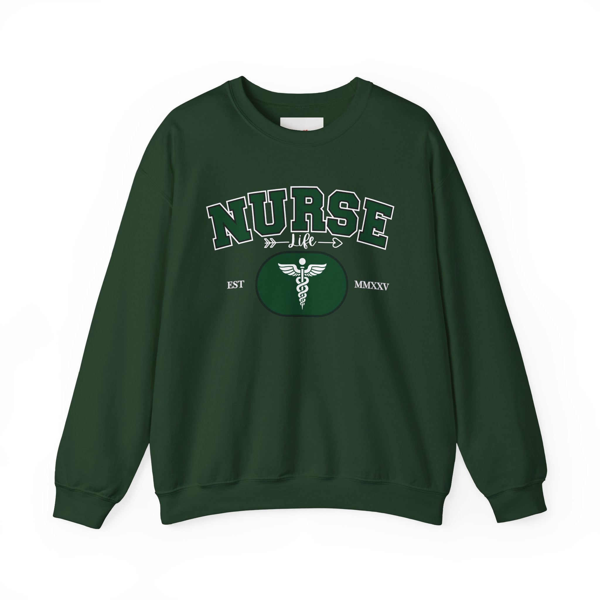 Green Nurse Crewneck Sweatshirt | Cozy Gift for Nurses, Medical Appreciation Day, Healthcare Apparel, Nursing School Gift