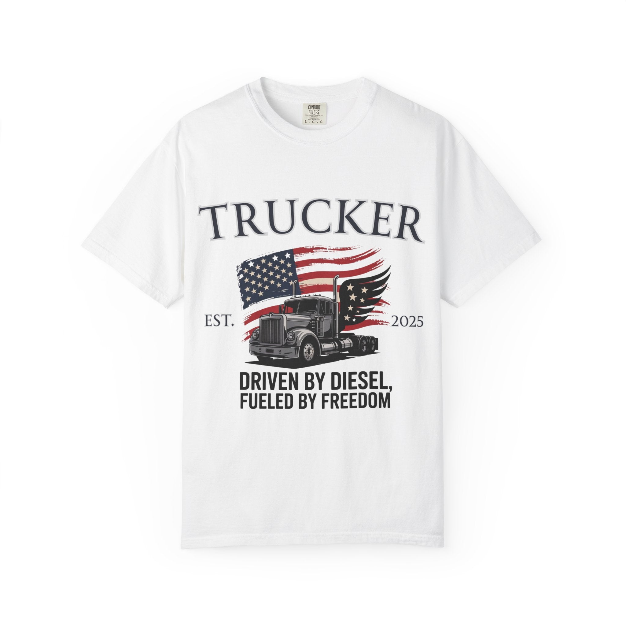 Vintage Trucker T-Shirt, Perfect for Truck Drivers, Trucking Enthusiasts, Proud America Apparel, Gift for Father's Day, Independence Day