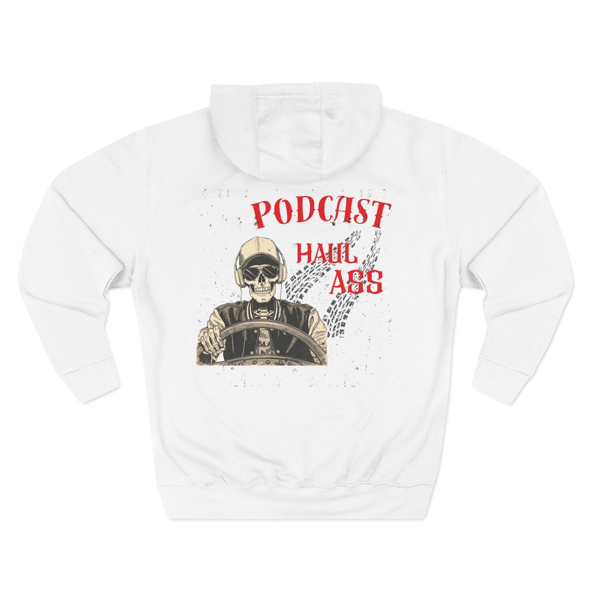 Trucking Podcast Haul Ass Fleece Hoodie, Cozy Streetwear, Gift for Podcast Lovers, Casual Wear, Trendy Hoodie, Comfortable Layer