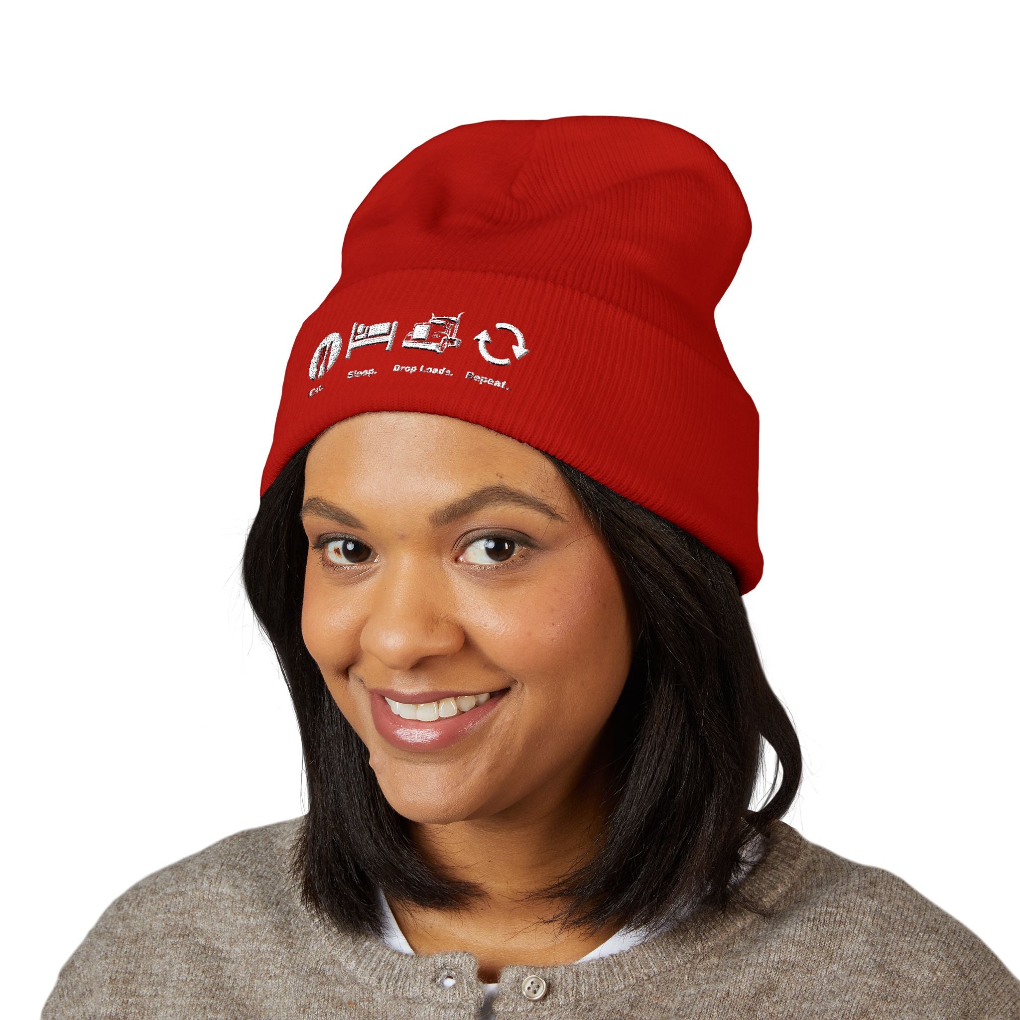 Embroidered Truck Driver Beanie