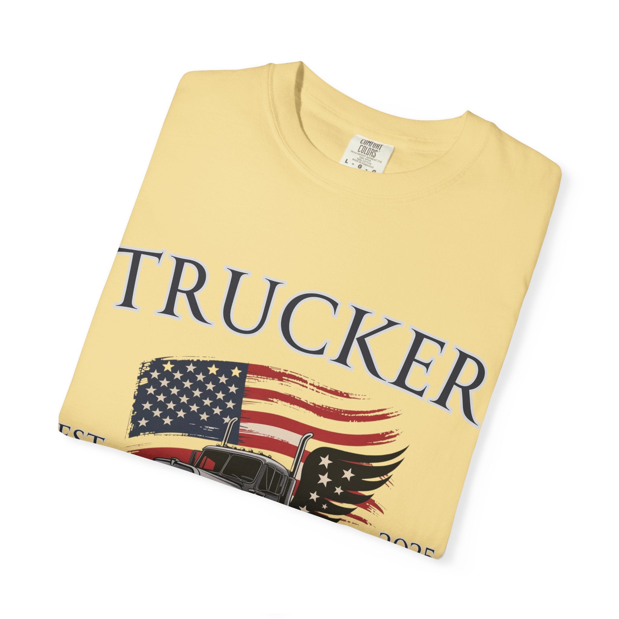 Vintage Trucker T-Shirt, Perfect for Truck Drivers, Trucking Enthusiasts, Proud America Apparel, Gift for Father's Day, Independence Day