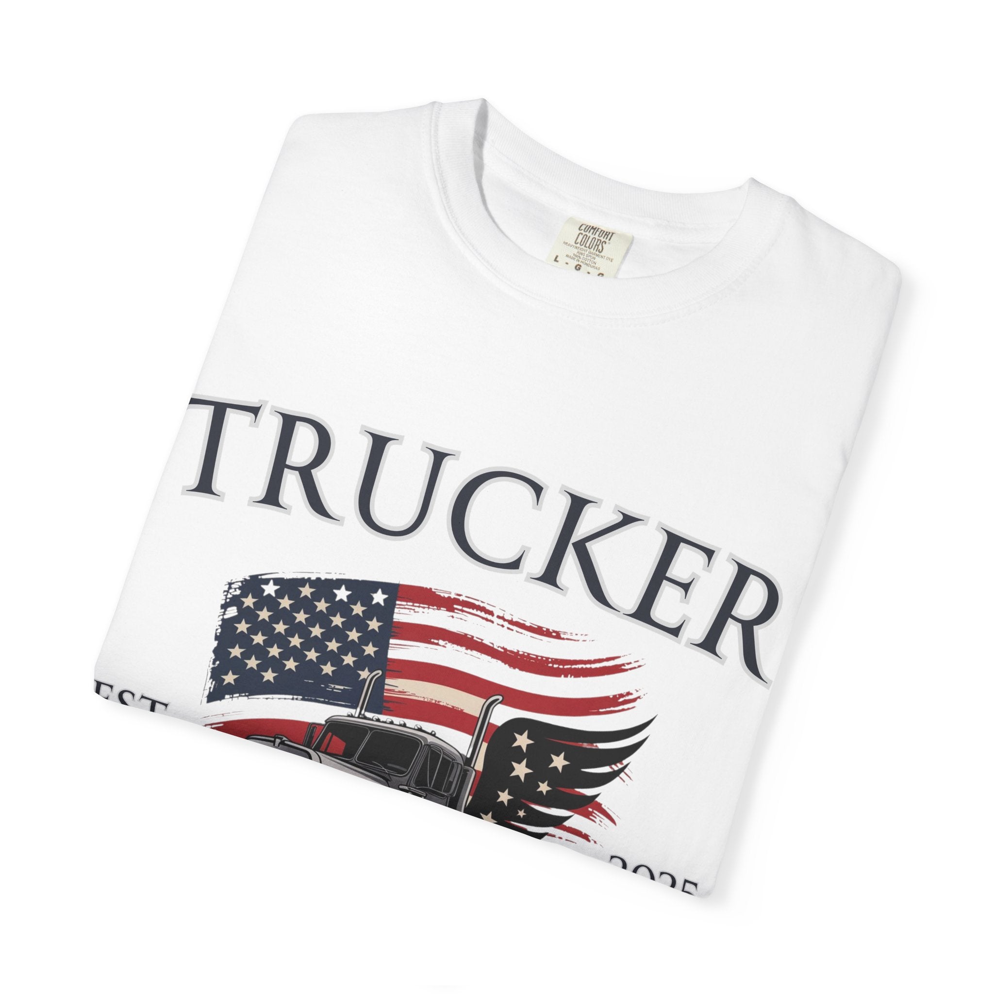 Vintage Trucker T-Shirt, Perfect for Truck Drivers, Trucking Enthusiasts, Proud America Apparel, Gift for Father's Day, Independence Day