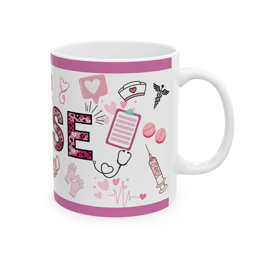 Nurse Ceramic Mug, Cute Nurse Gift, Healthcare Worker Coffee Cup, Gift for Nurses, Nurses Week Celebration