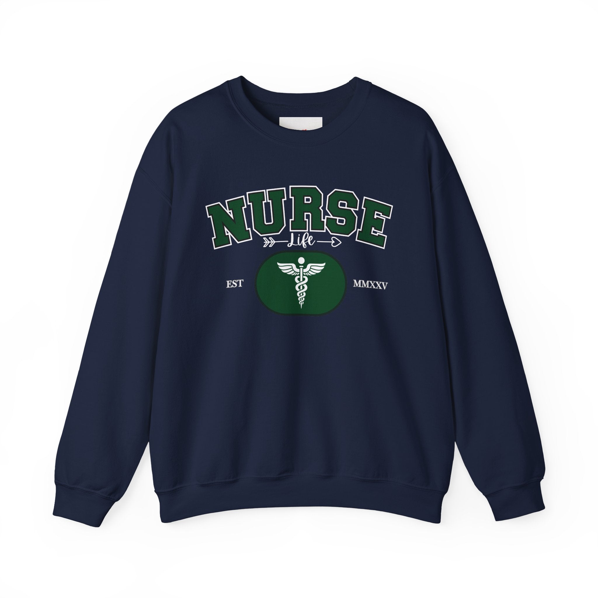 Green Nurse Crewneck Sweatshirt | Cozy Gift for Nurses, Medical Appreciation Day, Healthcare Apparel, Nursing School Gift