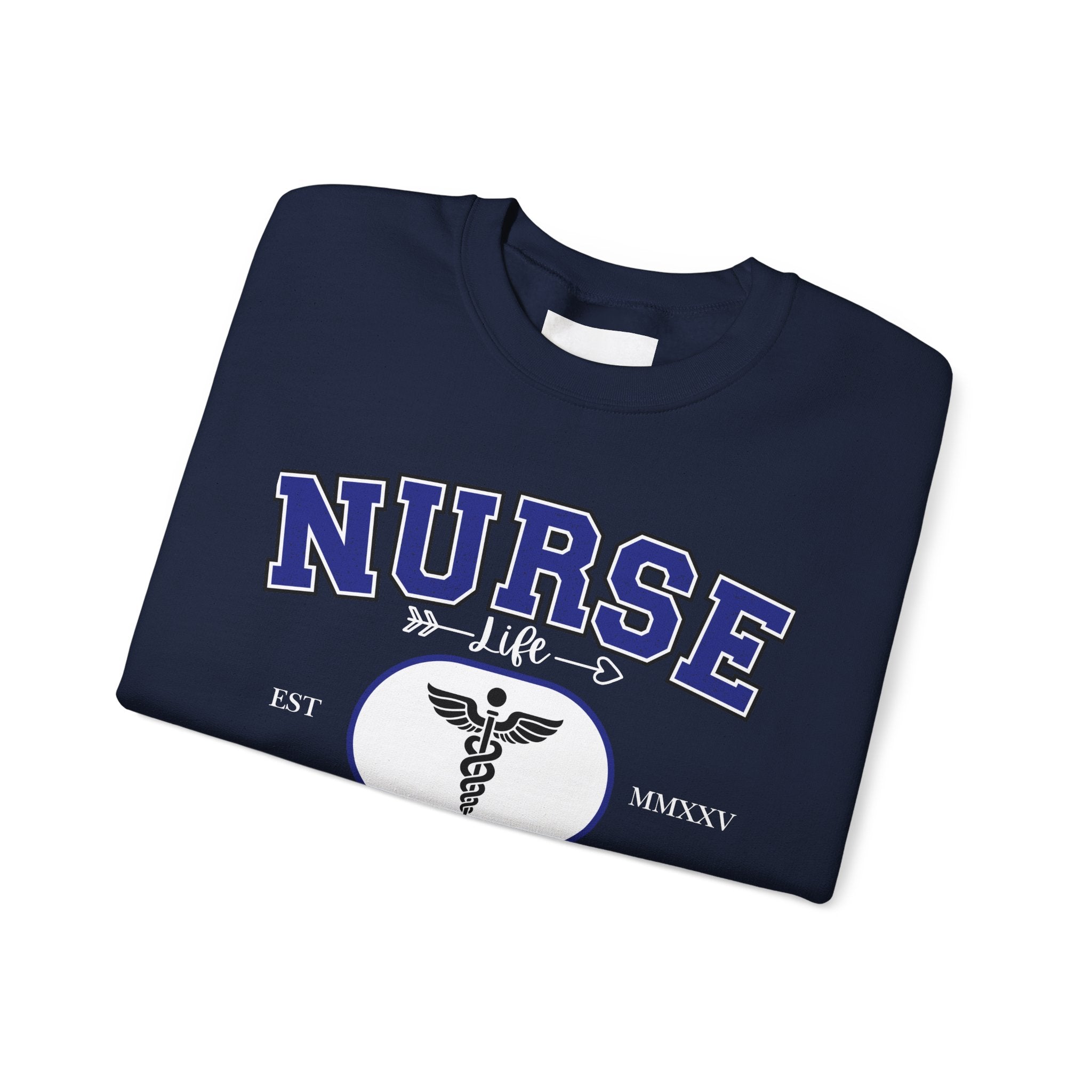 Nurse Life Crewneck Sweatshirt, Comfortable Gift for Nurses, Medical Apparel, Nursing Graduation Gift, Cozy Casual Wear