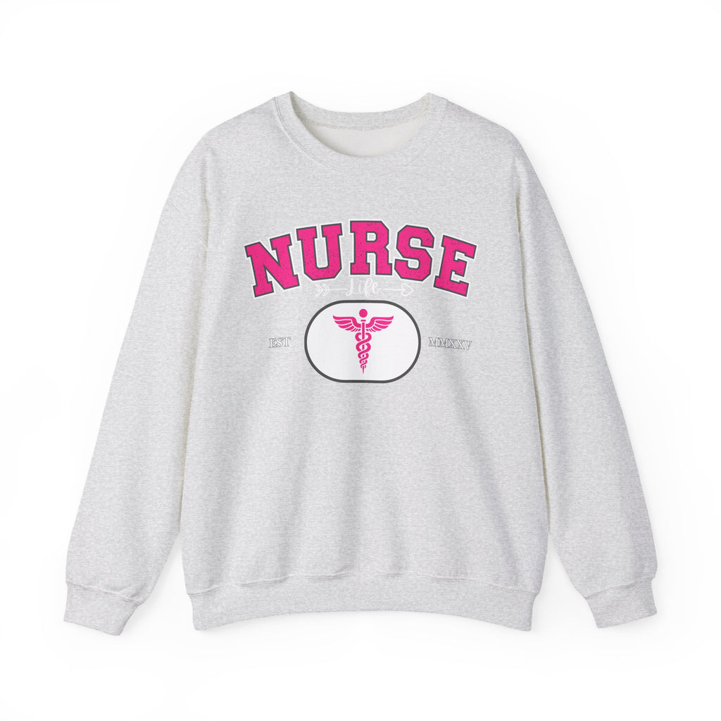 Pink Nurse Sweatshirt | Cozy Crewneck for Healthcare Heroes, Gift for Nurses, Medical Apparel, Nurse Appreciation Week, Graduation Gift