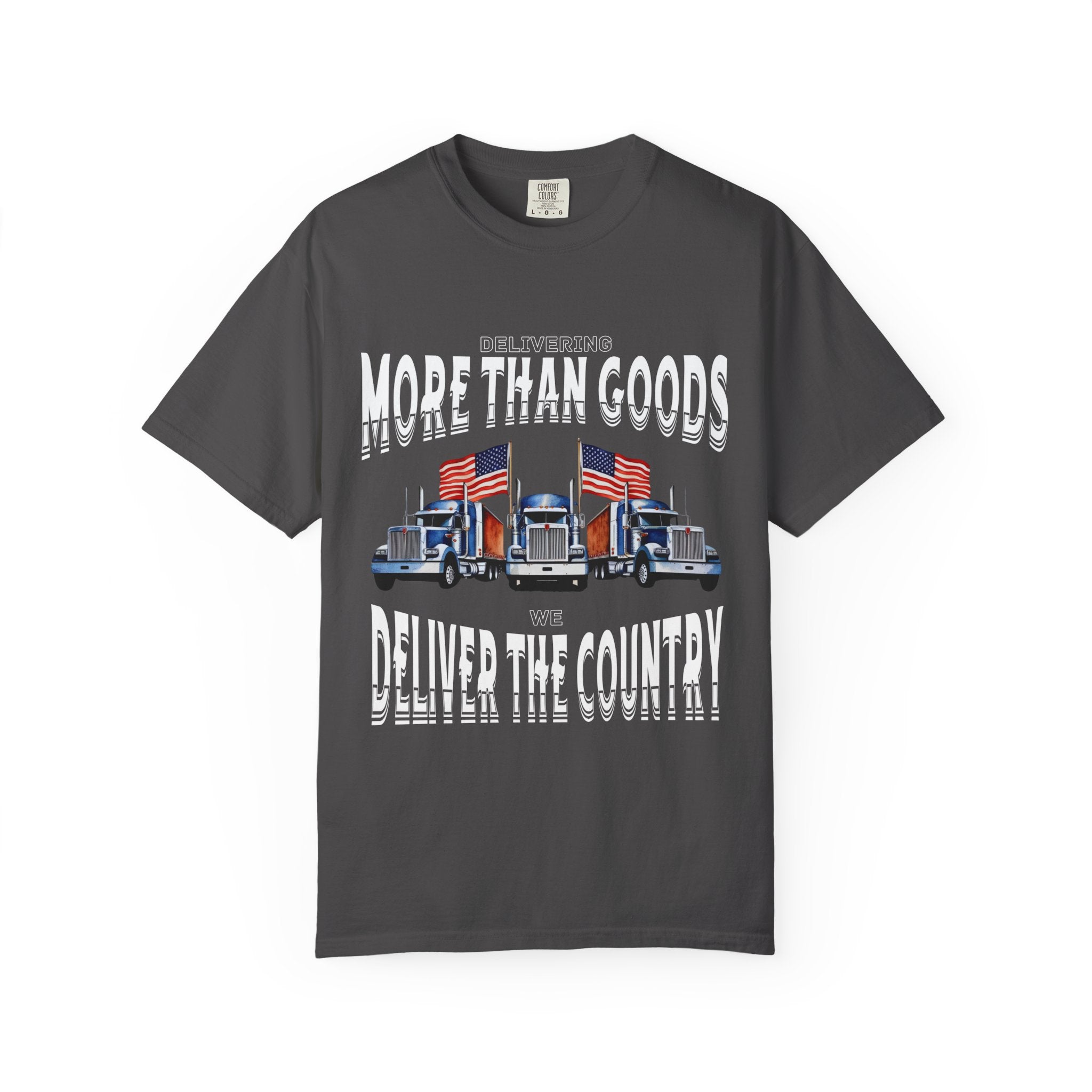 Patriotic Truck Tee, Unisex Garment-Dyed T-shirt for Truck Lovers, Freedom, Americana, Casual Wear, Independence Day