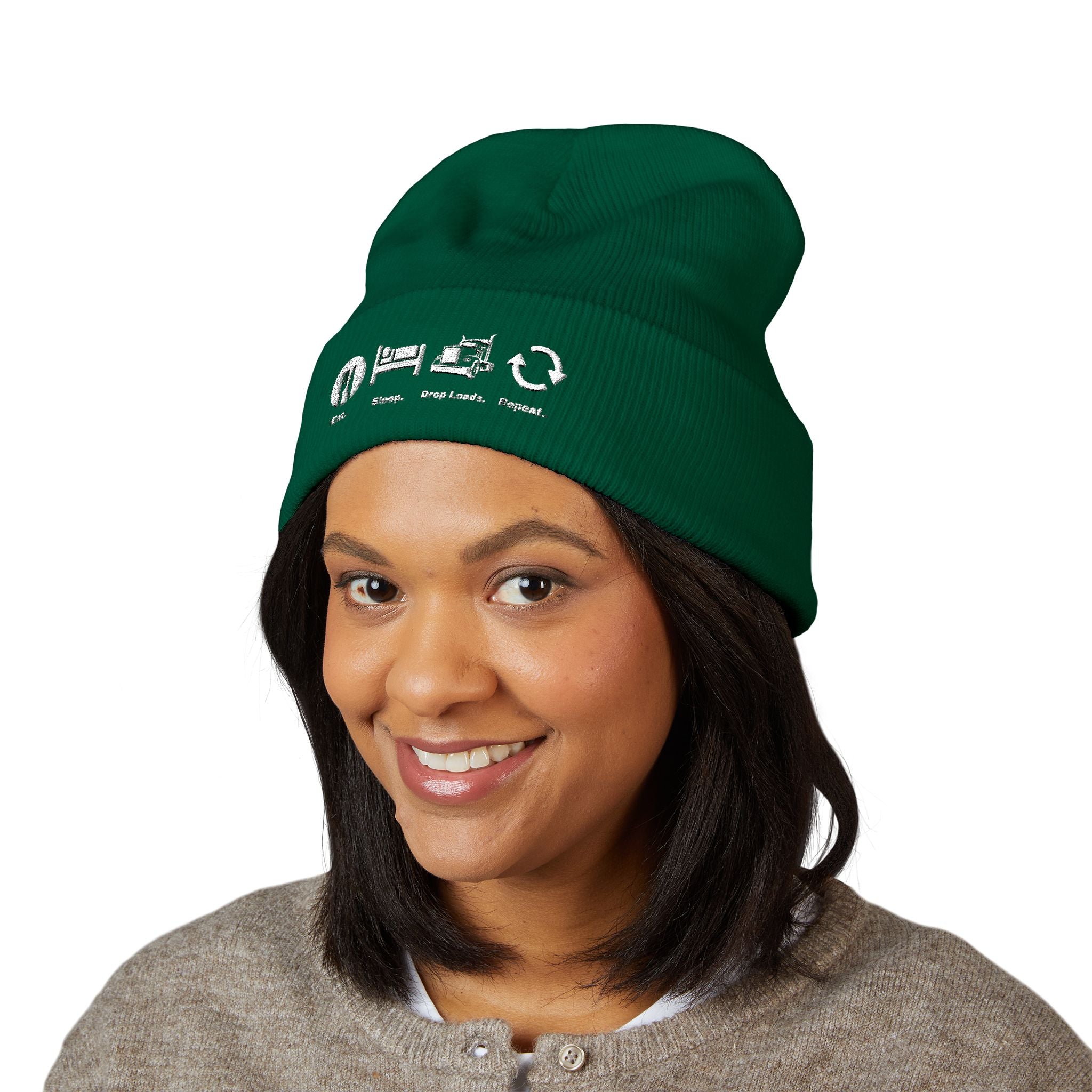 Embroidered Truck Driver Beanie