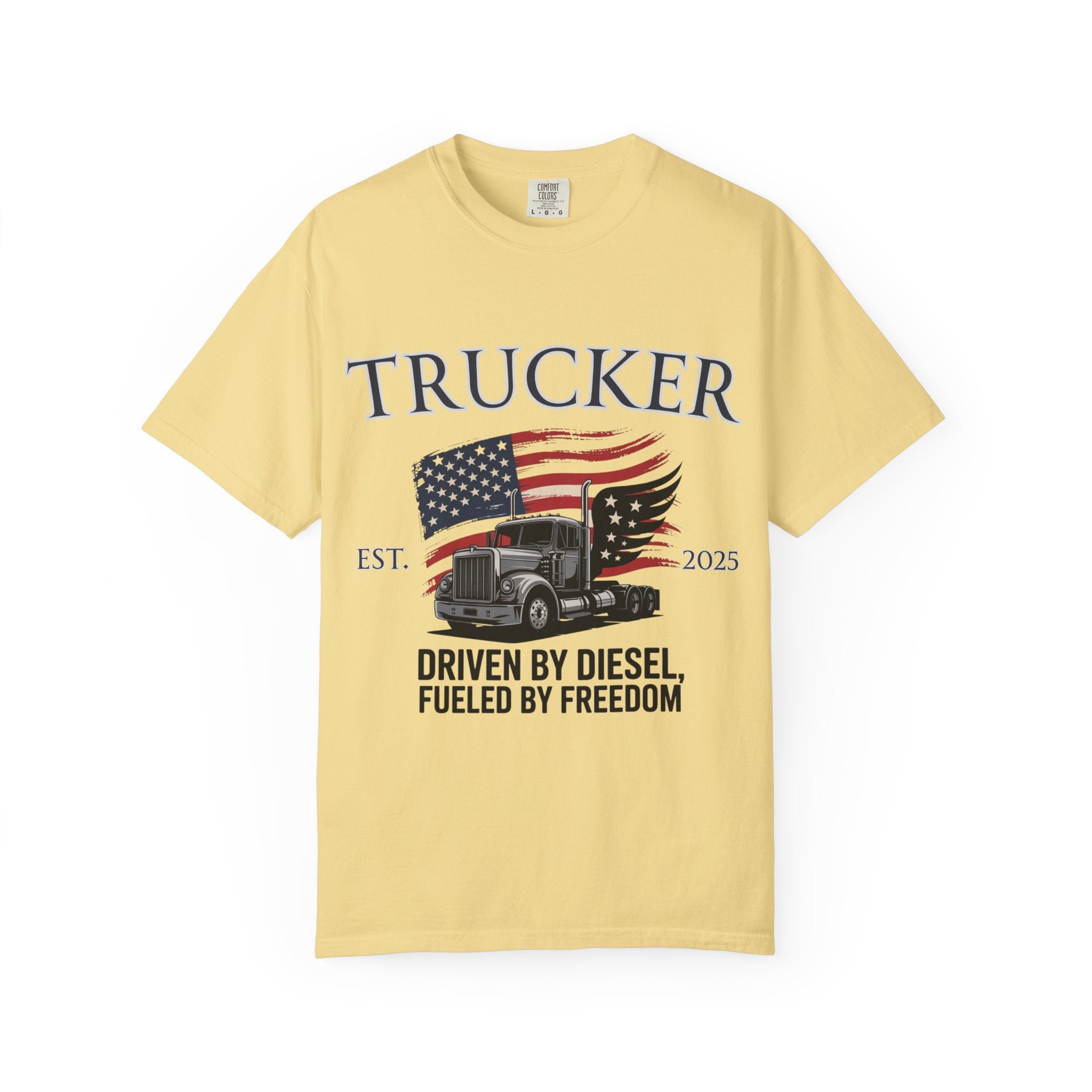 Vintage Trucker T-Shirt, Perfect for Truck Drivers, Trucking Enthusiasts, Proud America Apparel, Gift for Father's Day, Independence Day
