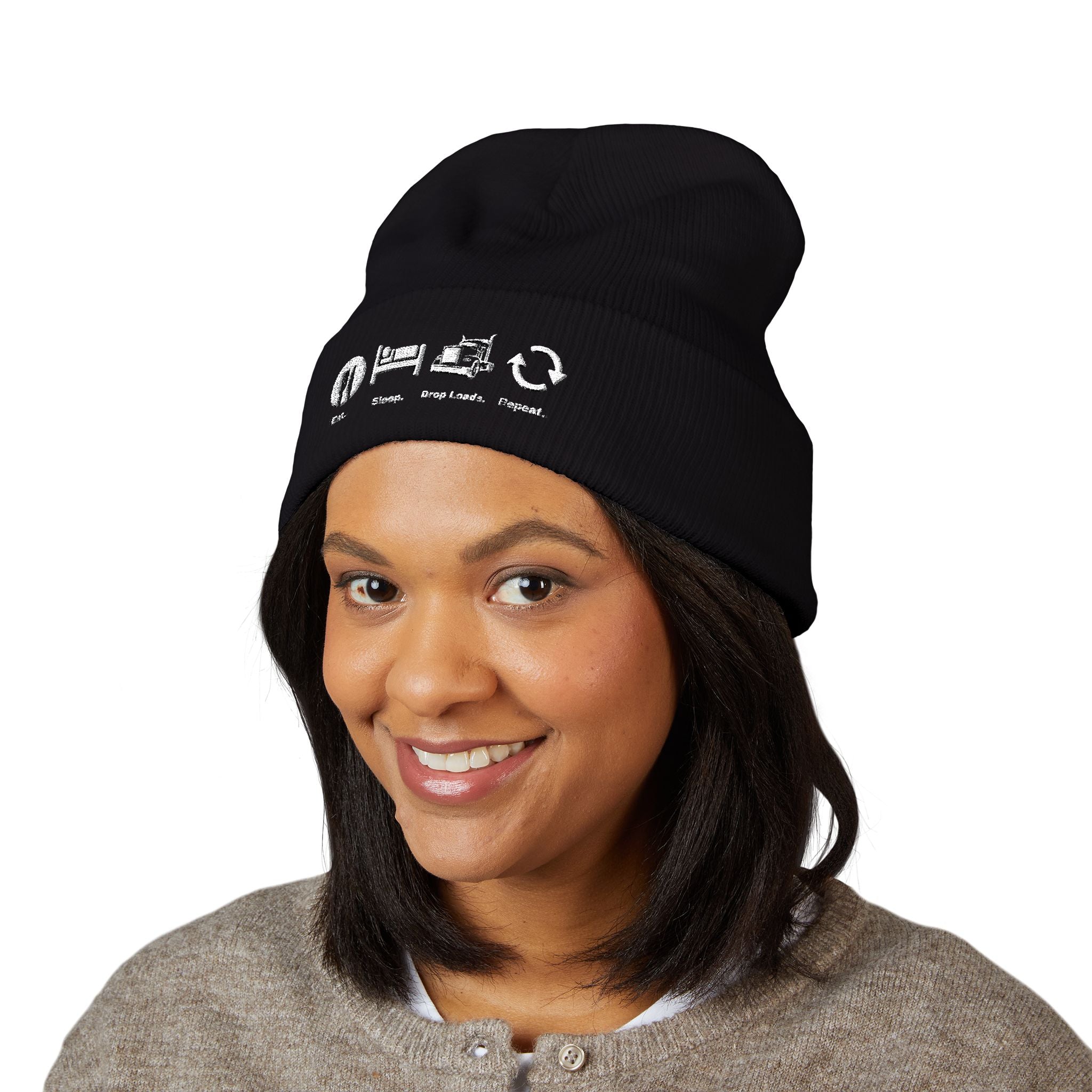 Embroidered Truck Driver Beanie