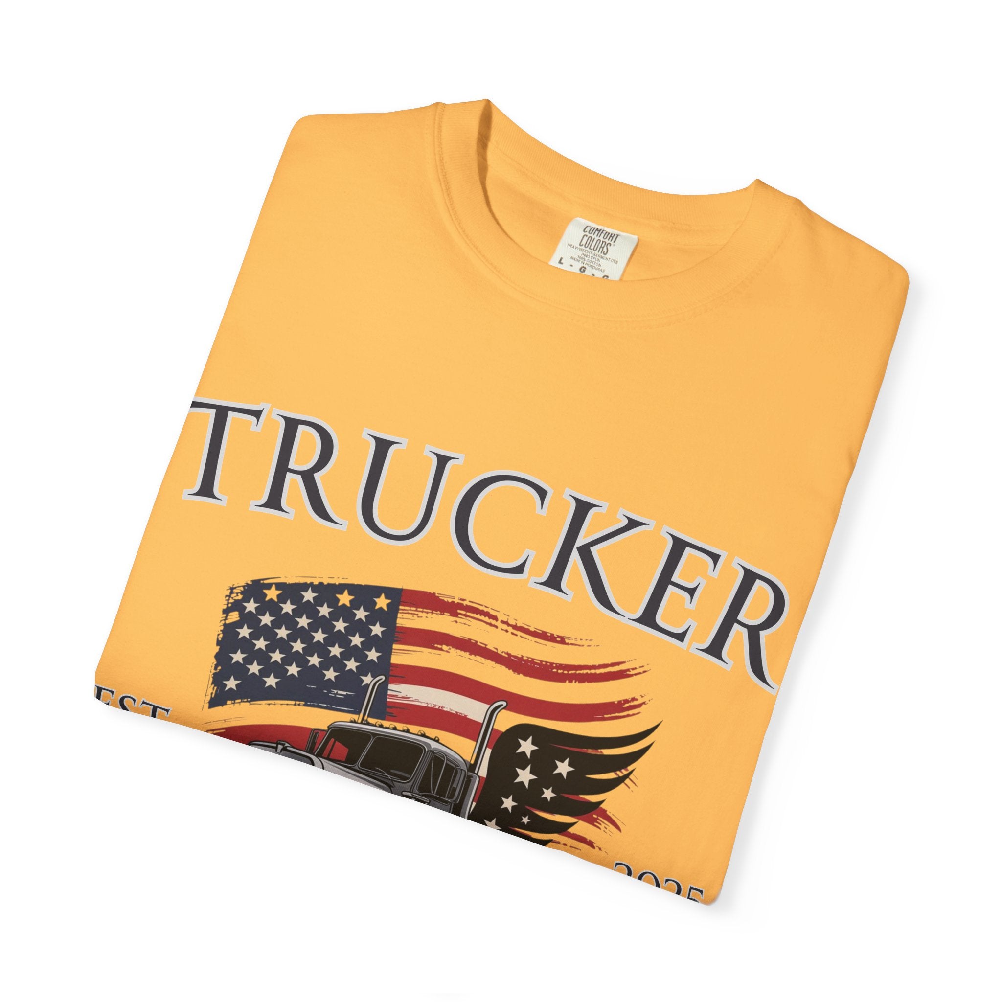 Vintage Trucker T-Shirt, Perfect for Truck Drivers, Trucking Enthusiasts, Proud America Apparel, Gift for Father's Day, Independence Day