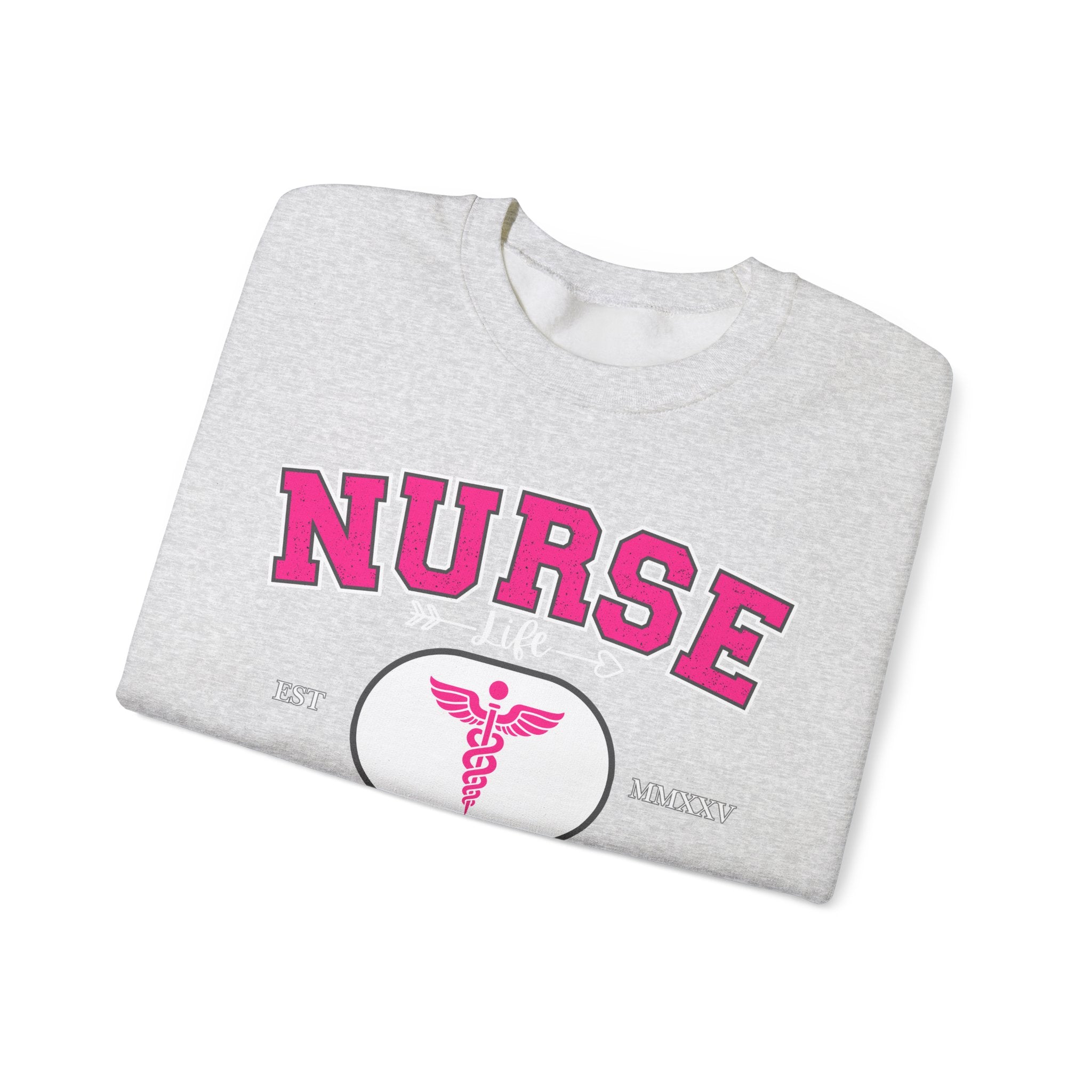 Pink Nurse Sweatshirt | Cozy Crewneck for Healthcare Heroes, Gift for Nurses, Medical Apparel, Nurse Appreciation Week, Graduation Gift
