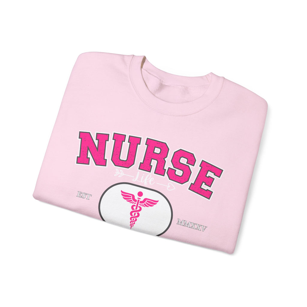 Pink Nurse Sweatshirt | Cozy Crewneck for Healthcare Heroes, Gift for Nurses, Medical Apparel, Nurse Appreciation Week, Graduation Gift