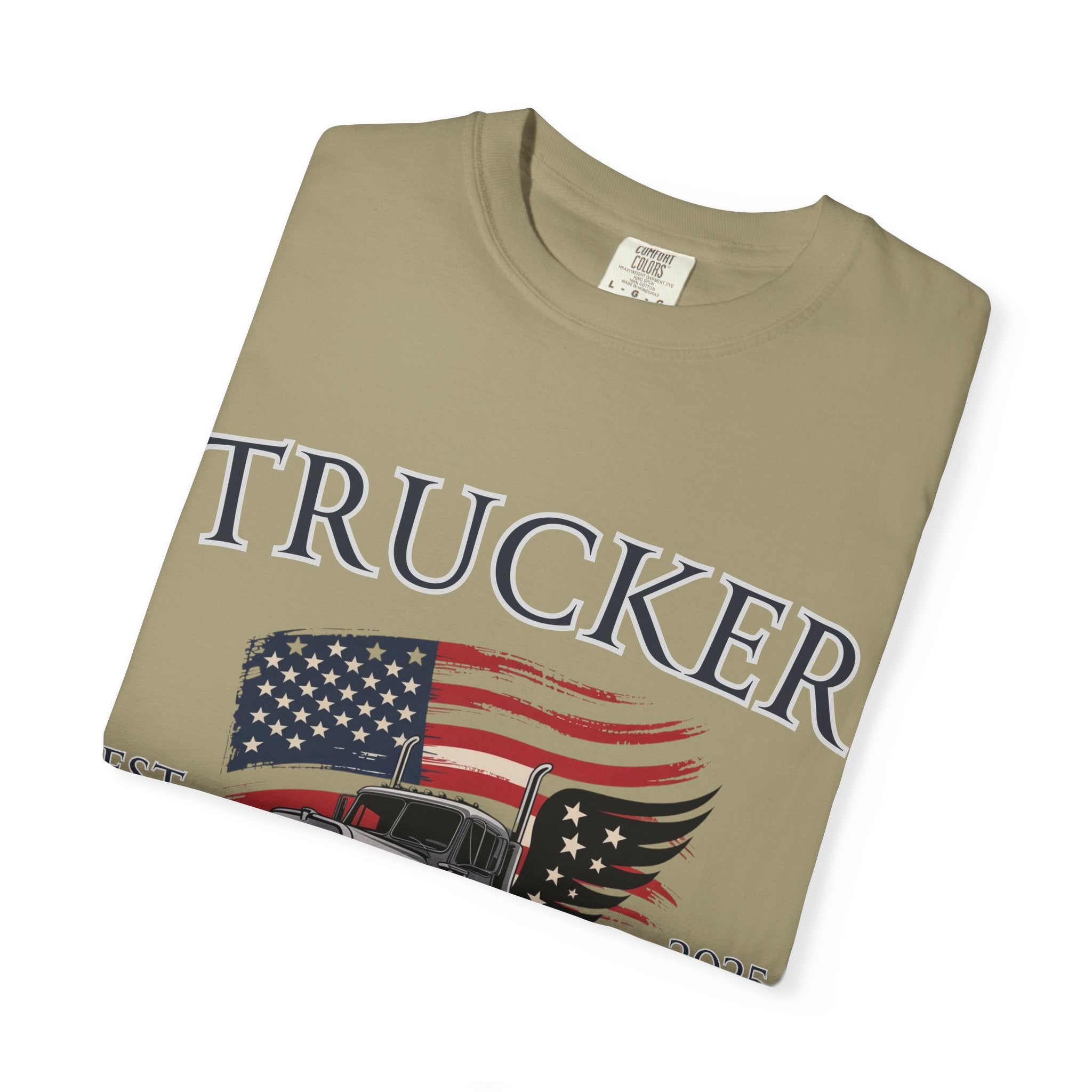Vintage Trucker T-Shirt, Perfect for Truck Drivers, Trucking Enthusiasts, Proud America Apparel, Gift for Father's Day, Independence Day