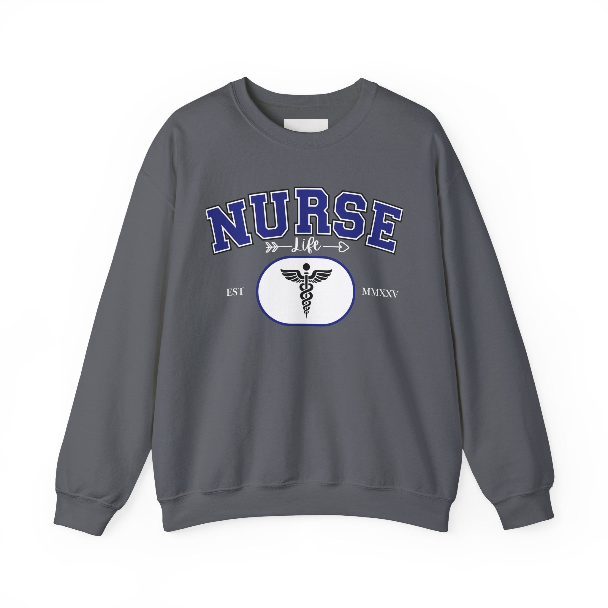 Nurse Life Crewneck Sweatshirt, Comfortable Gift for Nurses, Medical Apparel, Nursing Graduation Gift, Cozy Casual Wear