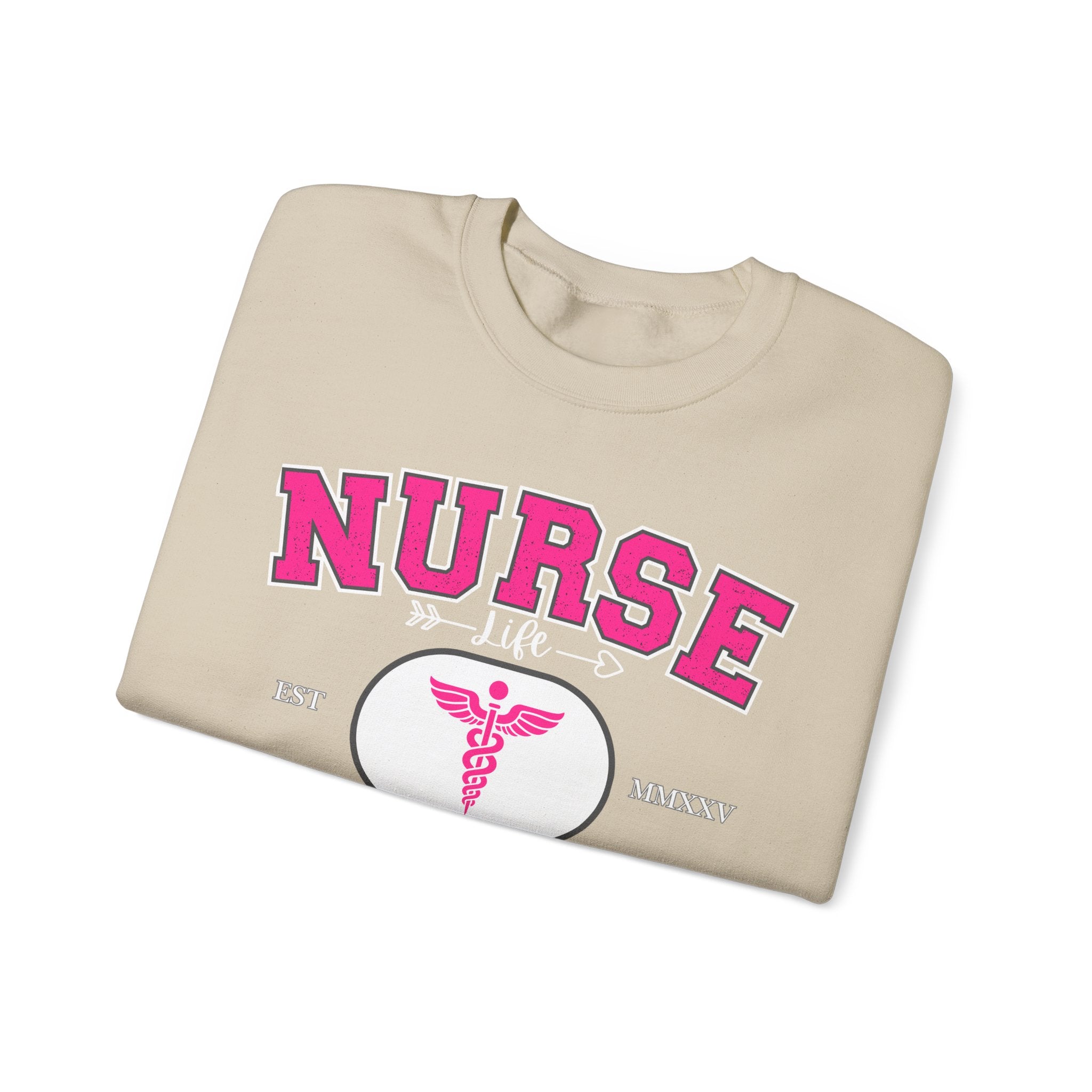 Pink Nurse Sweatshirt | Cozy Crewneck for Healthcare Heroes, Gift for Nurses, Medical Apparel, Nurse Appreciation Week, Graduation Gift