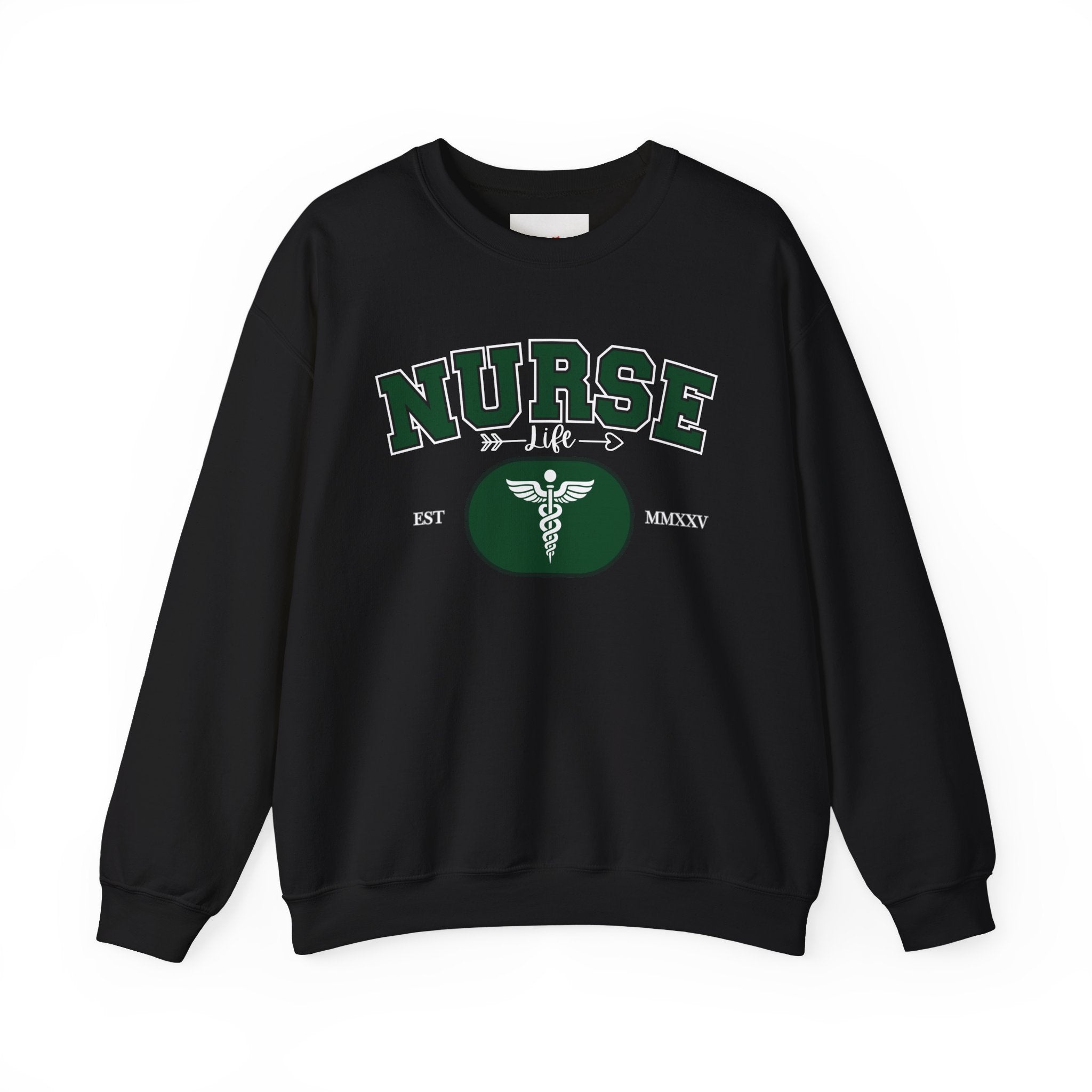 Green Nurse Crewneck Sweatshirt | Cozy Gift for Nurses, Medical Appreciation Day, Healthcare Apparel, Nursing School Gift