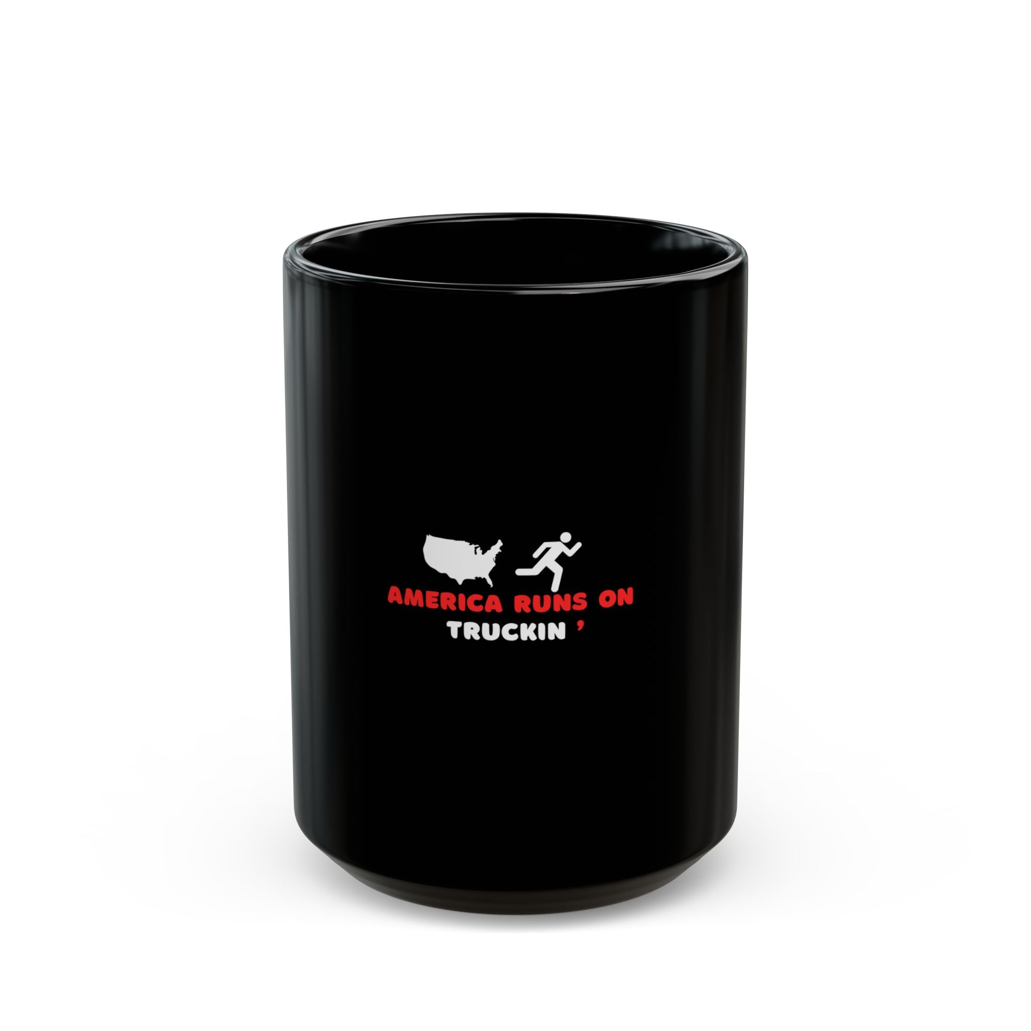 America Runs On Truckin' Mug | Trucking USA logo, Trucker coffee mug