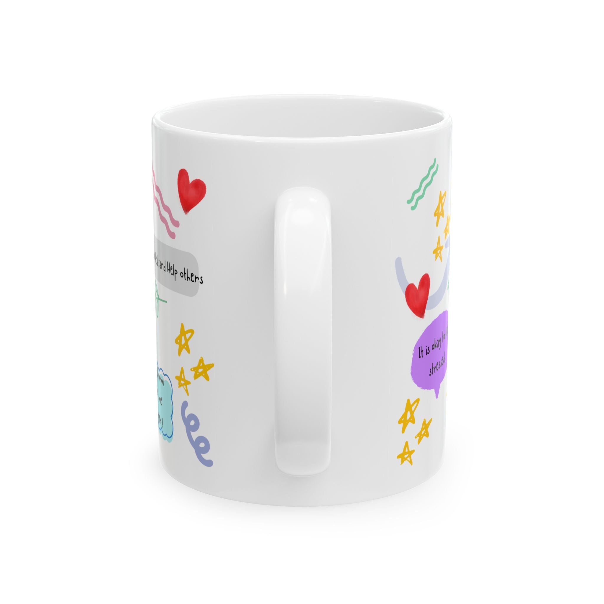 Healthcare Affirmations Ceramic Mug | Colorful Positive Quote Coffee Cup | Motivational Gift for Nurses & Caregivers, Self-Care Reminder