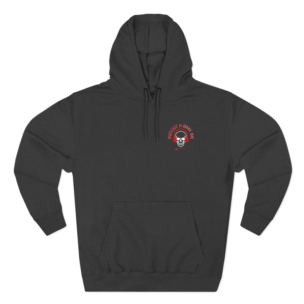 Trucking Podcast Haul Ass Fleece Hoodie, Cozy Streetwear, Gift for Podcast Lovers, Casual Wear, Trendy Hoodie, Comfortable Layer